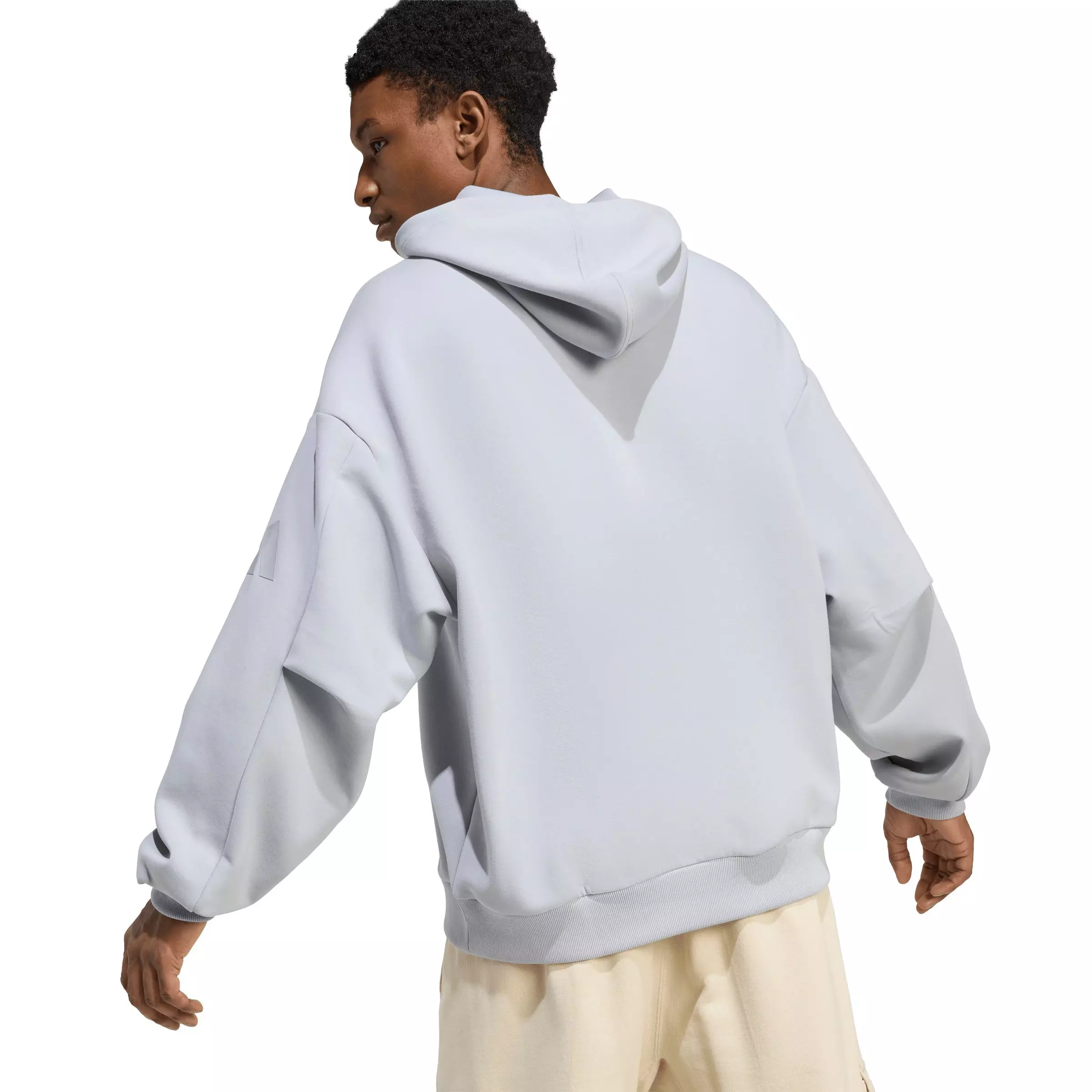 adidas Men's Soft Lux Hoodie - Silver - SILVER