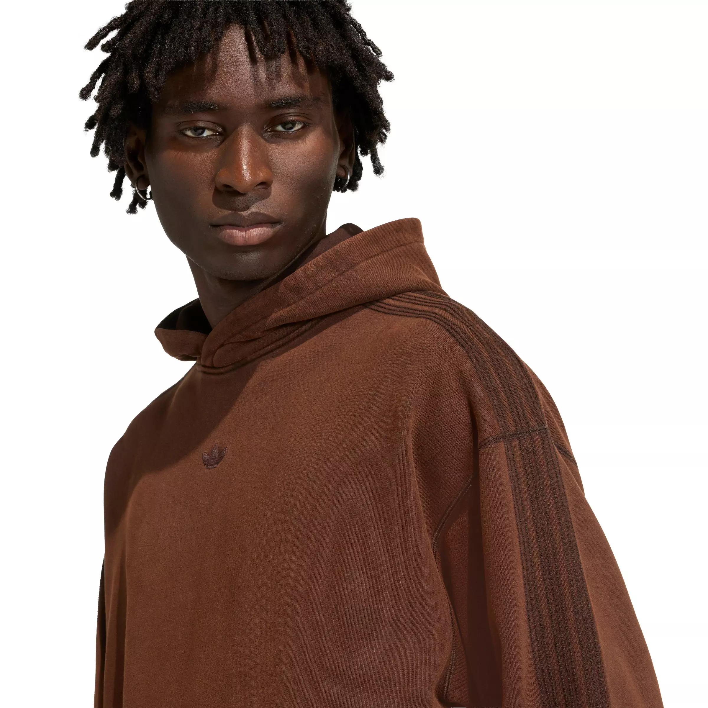 adidas Originals Men's Premium Essentials Retro Washed Hoodie - Brown - BROWN