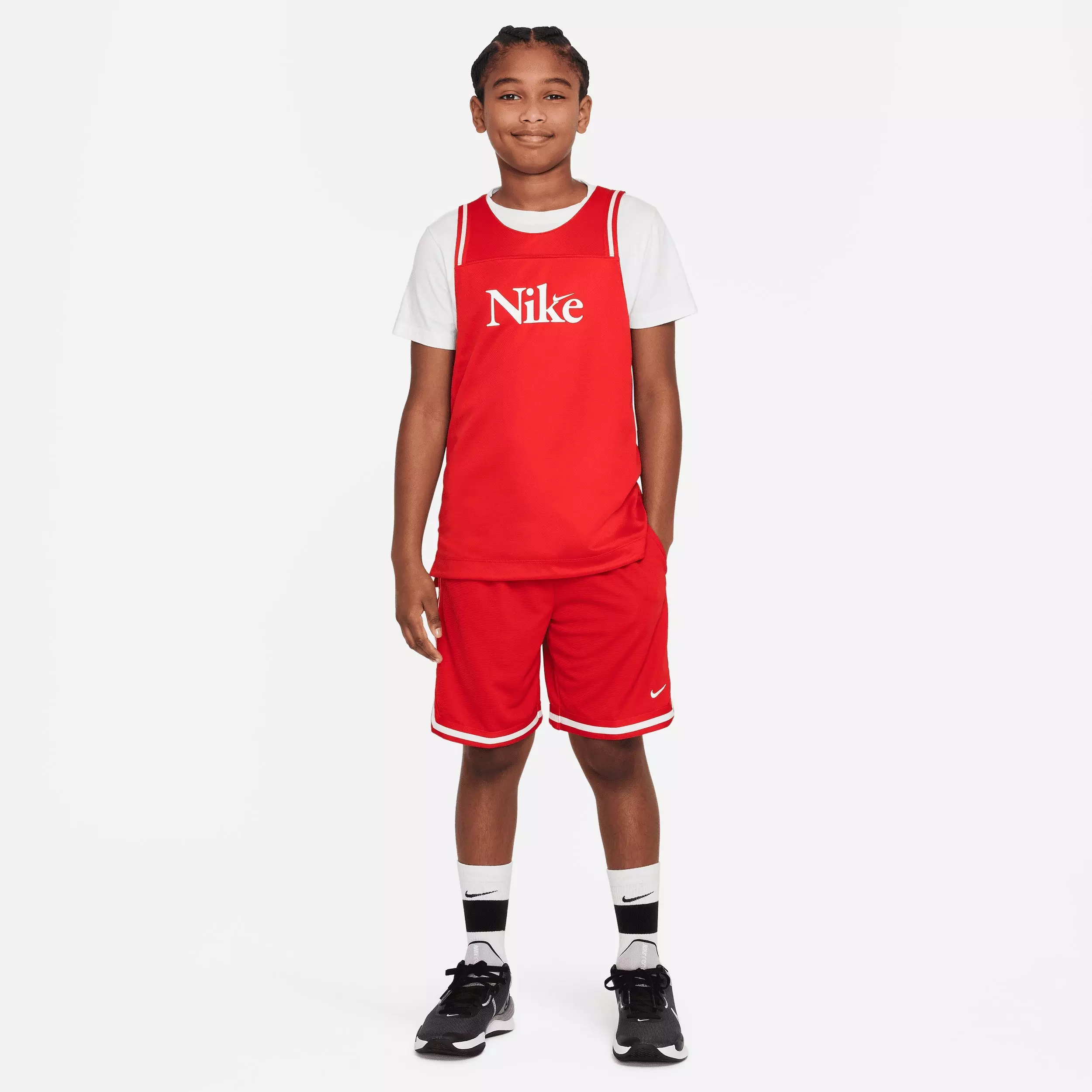Nike Big Boys' Dri-FIT DNA Basketball Shorts - Red - RED