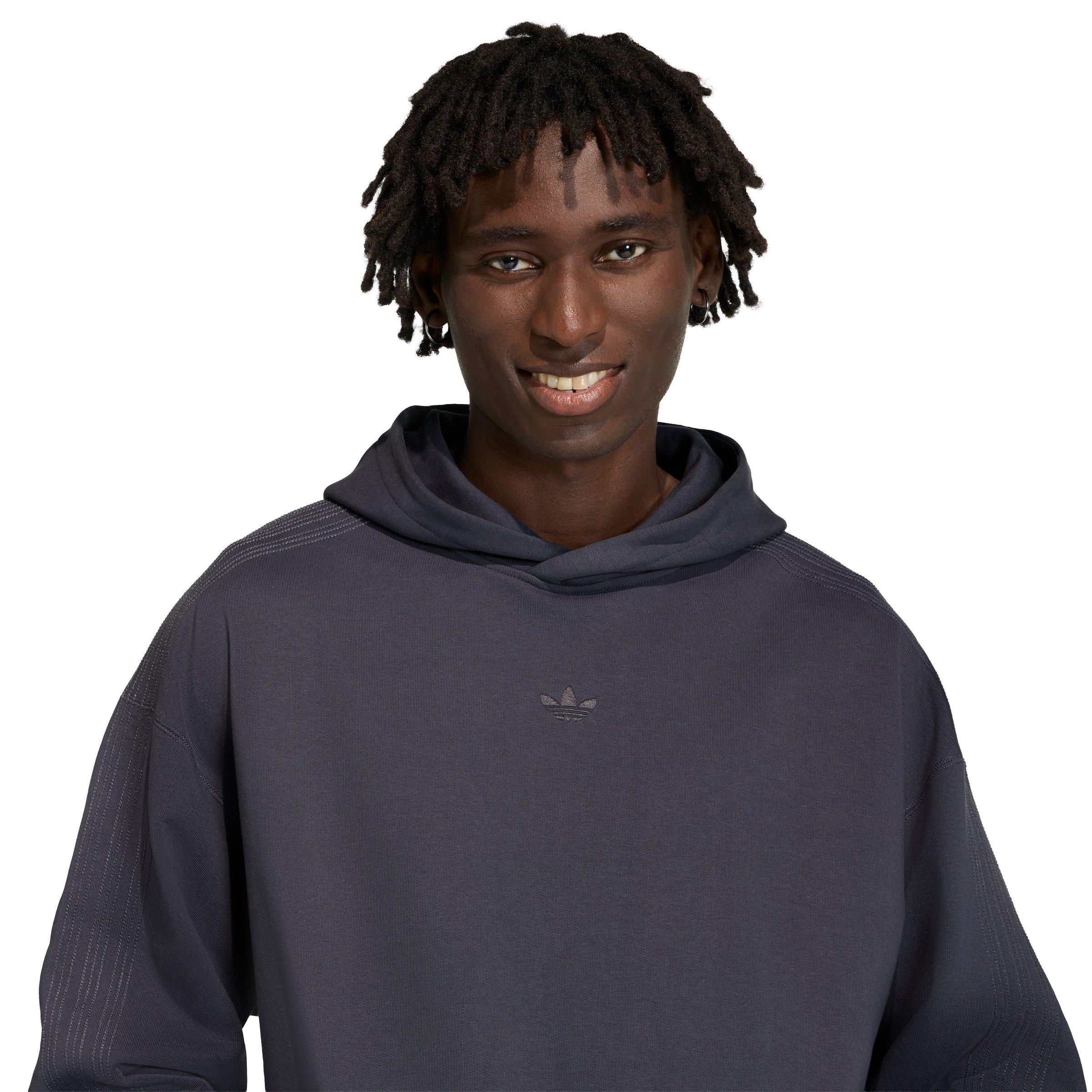 adidas Originals Men's Premium Essentials Hoodie - Dark Grey - DARK GREY Thumbnail View 3