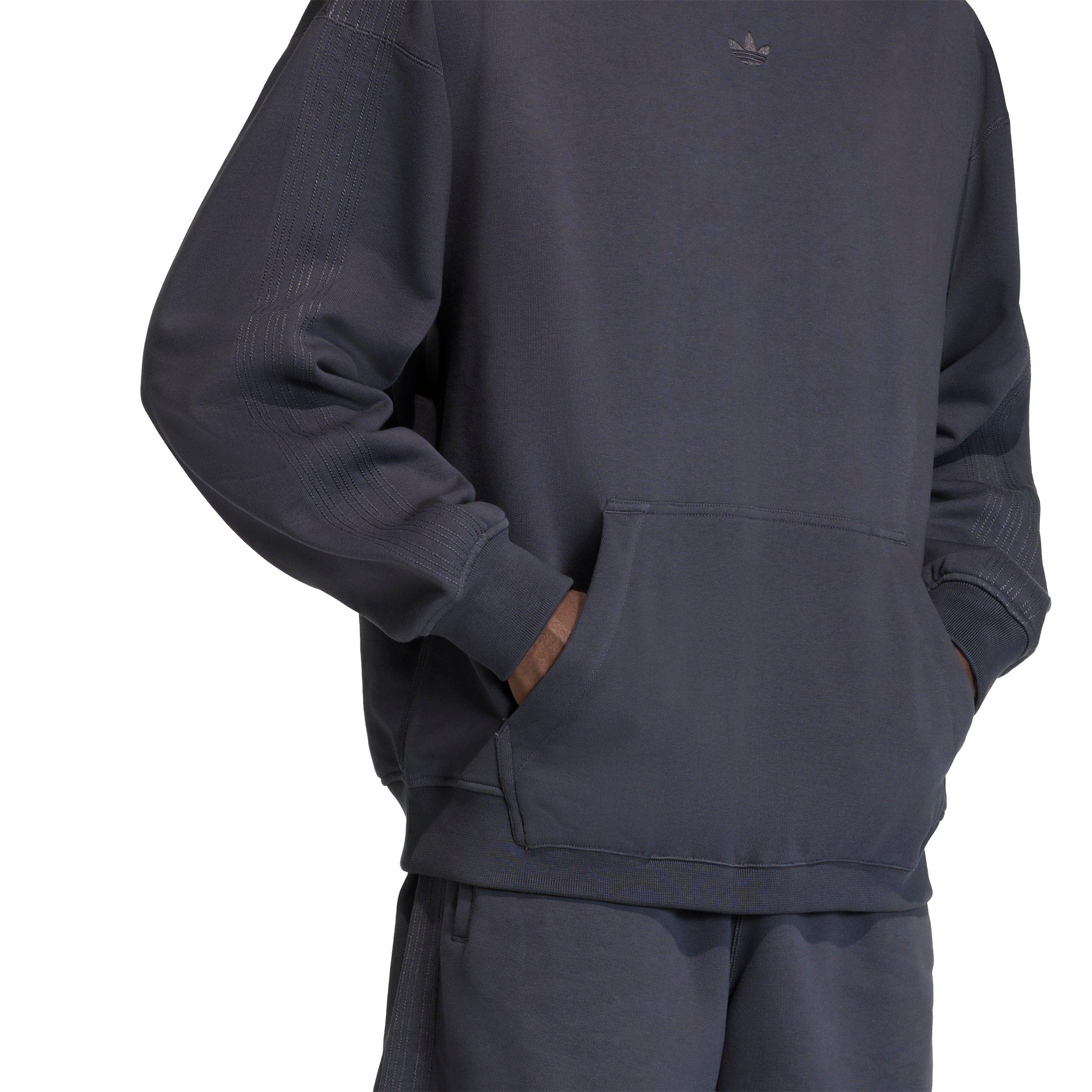 adidas Originals Men's Premium Essentials Hoodie - Dark Grey - DARK GREY Thumbnail View 4