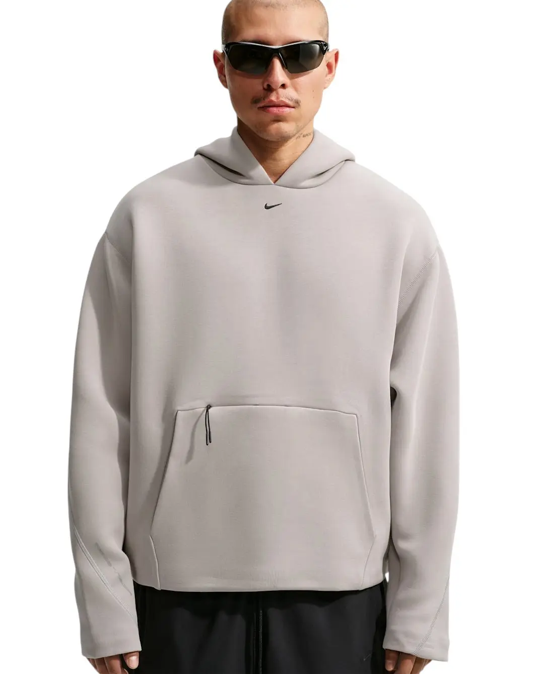 Nike Men's Tech Ergo Fleece Pullover Hoodie - Grey - GREY