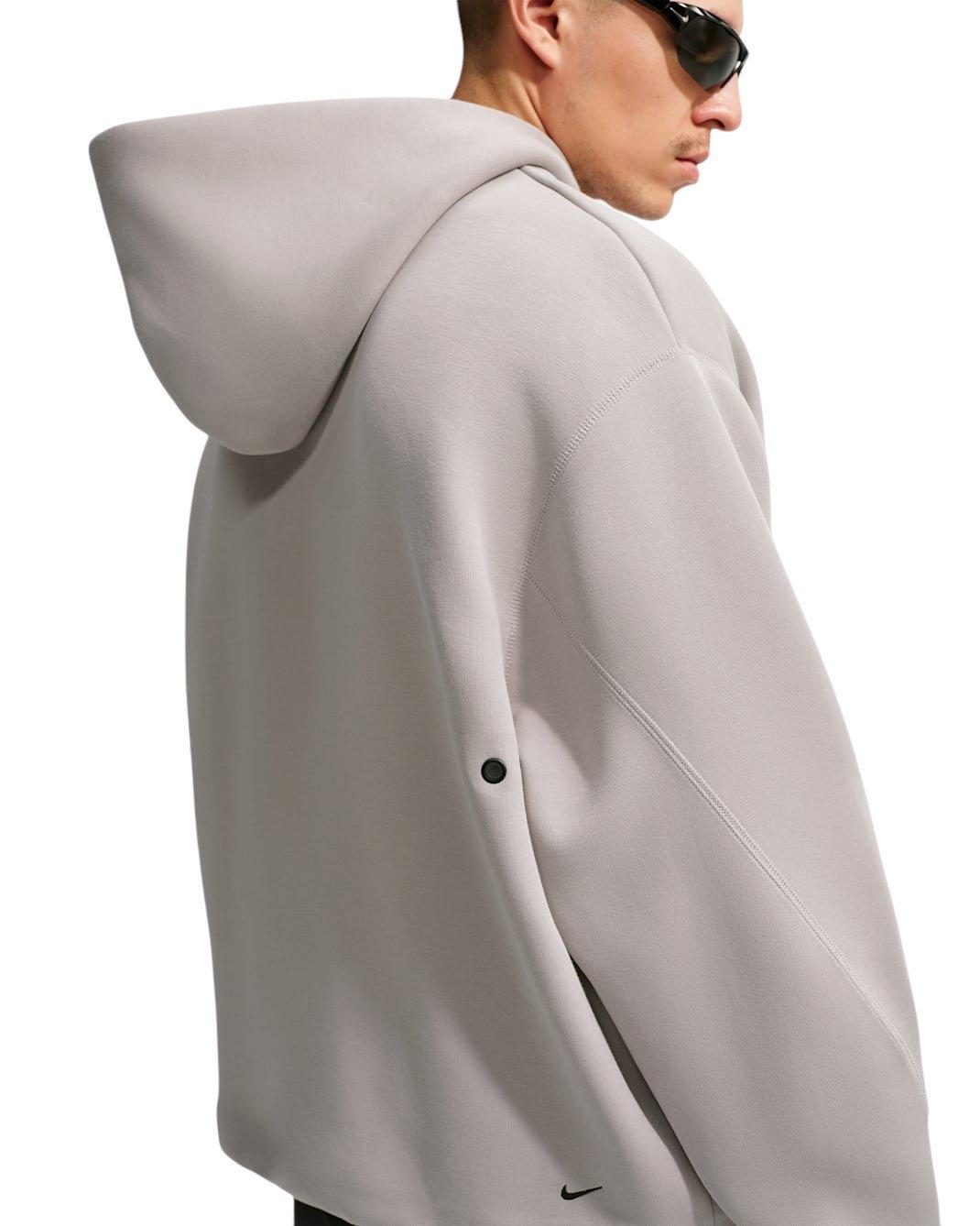 Nike Men's Tech Ergo Fleece Pullover Hoodie - Grey - GREY