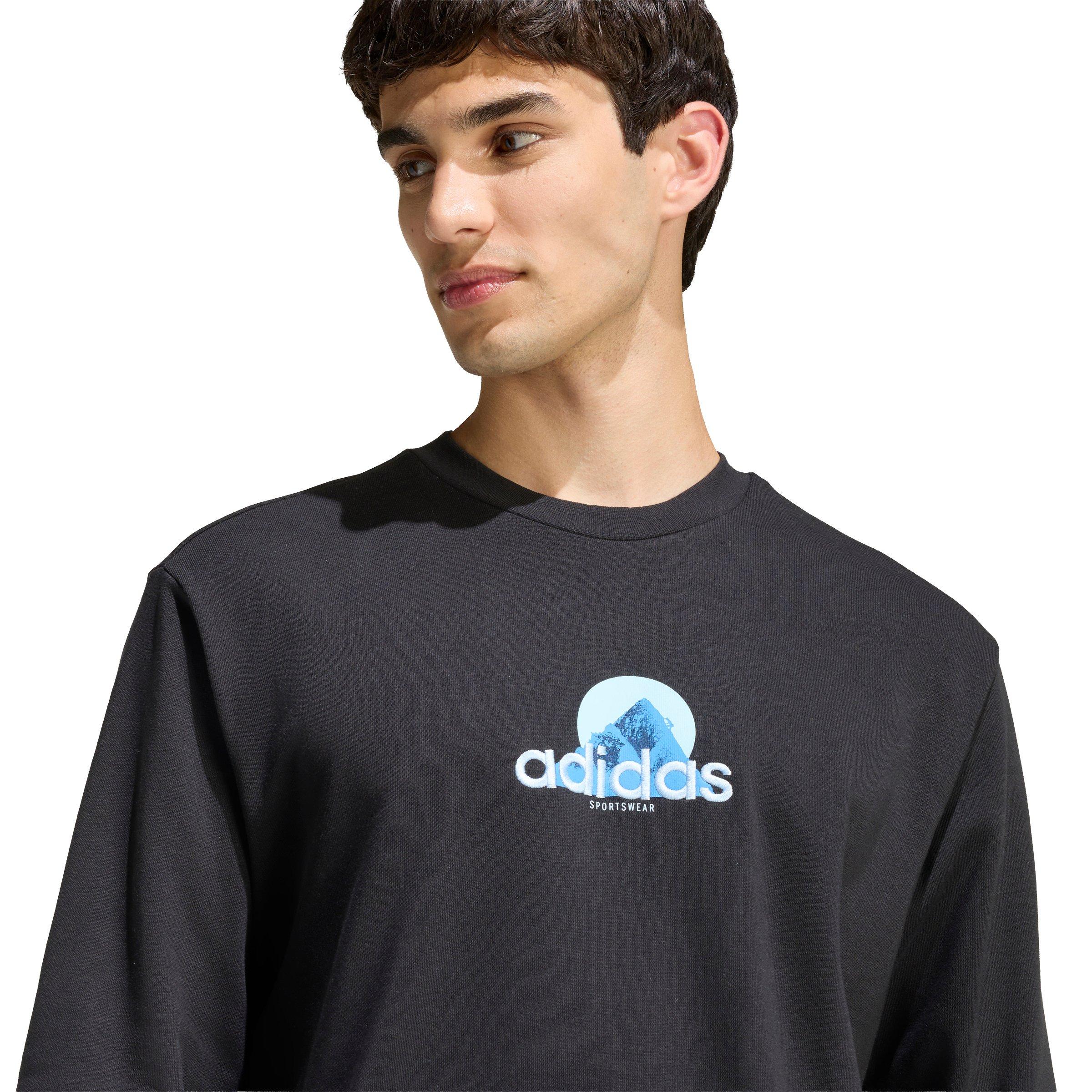 adidas Men's Outdoor Climbing Graphic Sweatshirt - Black - BLACK Thumbnail View 4