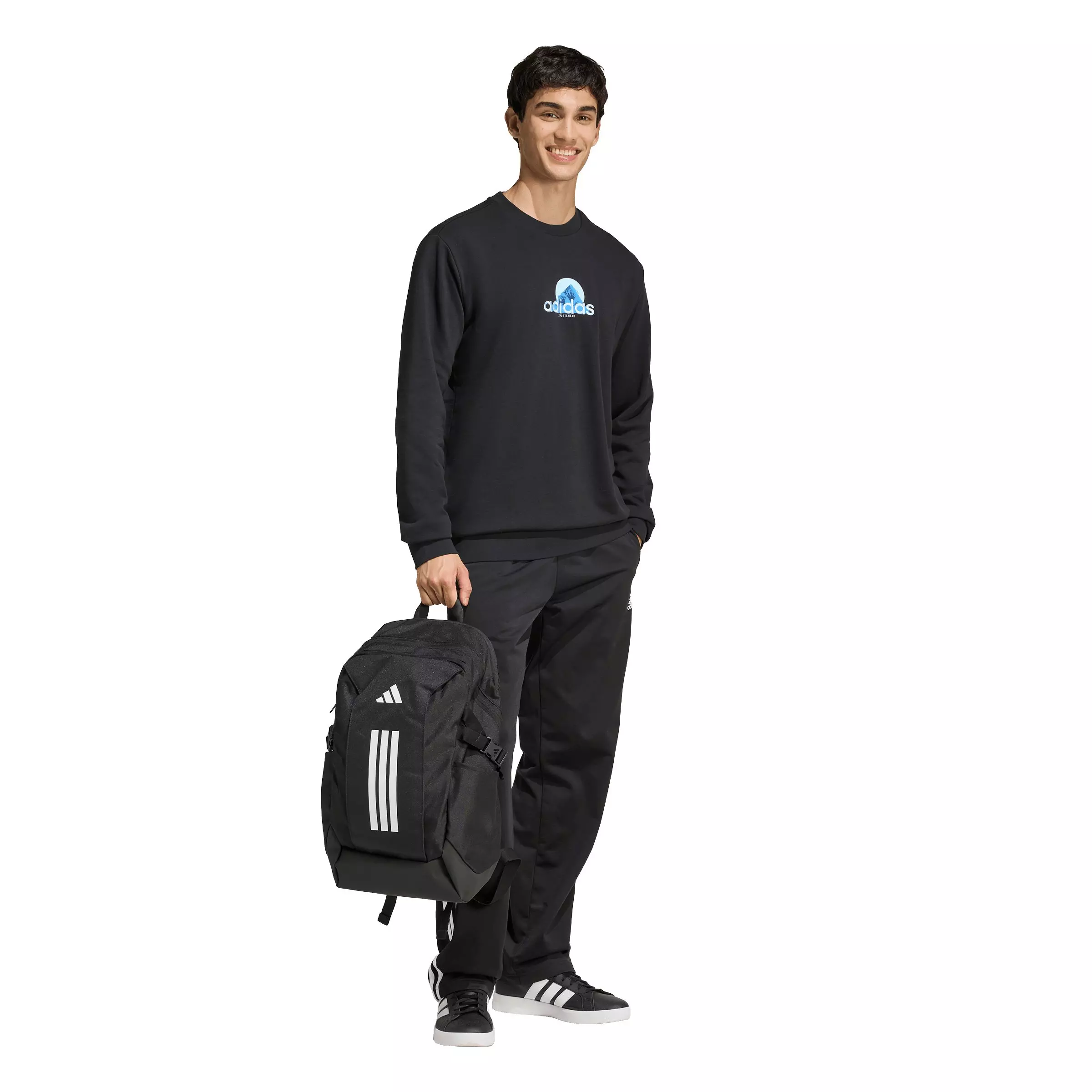 adidas Men's Outdoor Climbing Graphic Sweatshirt - Black - BLACK