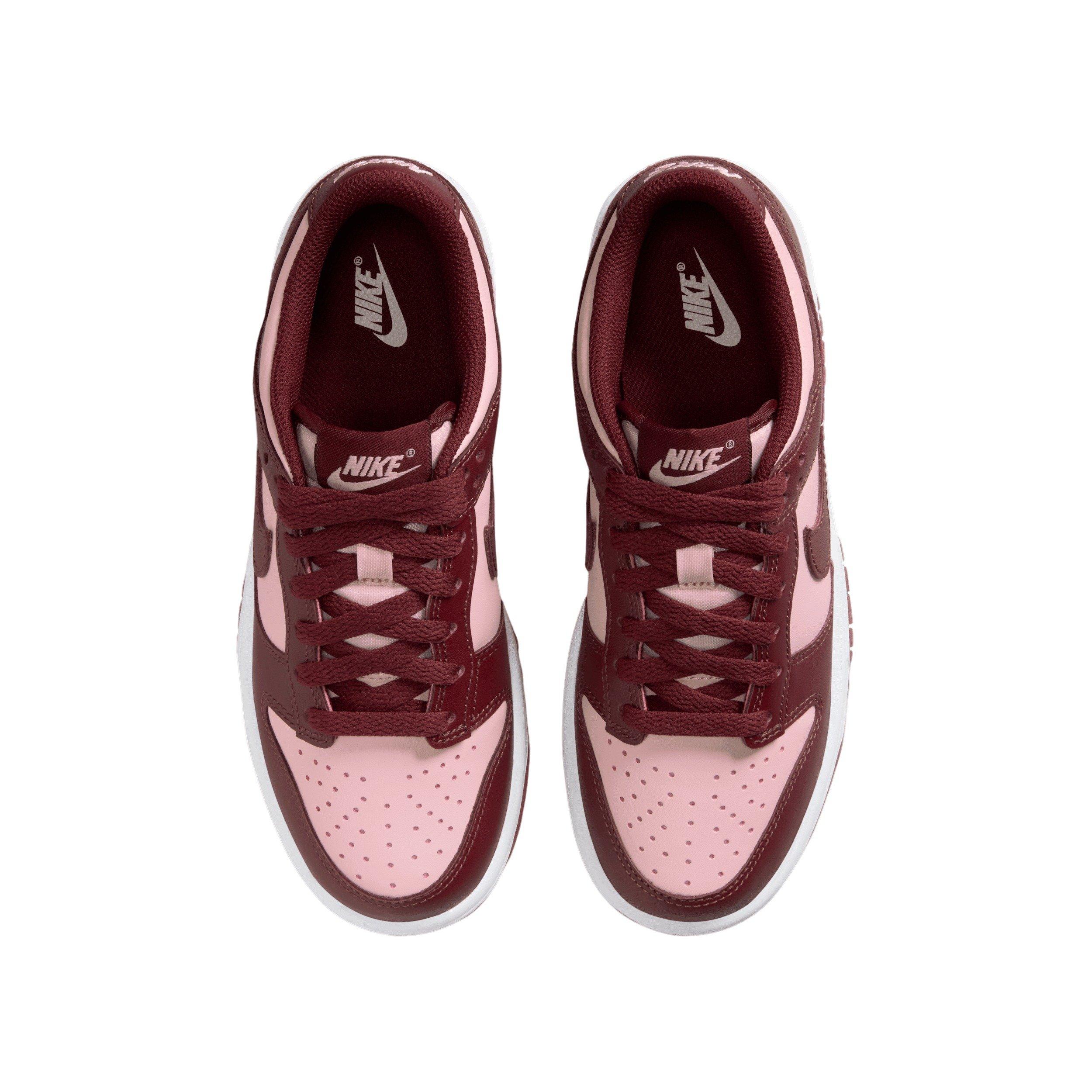Nike Dunk Low Grade School Girls' "Dark Team Red/Echo Pink/White/Dark Team Red" Shoe