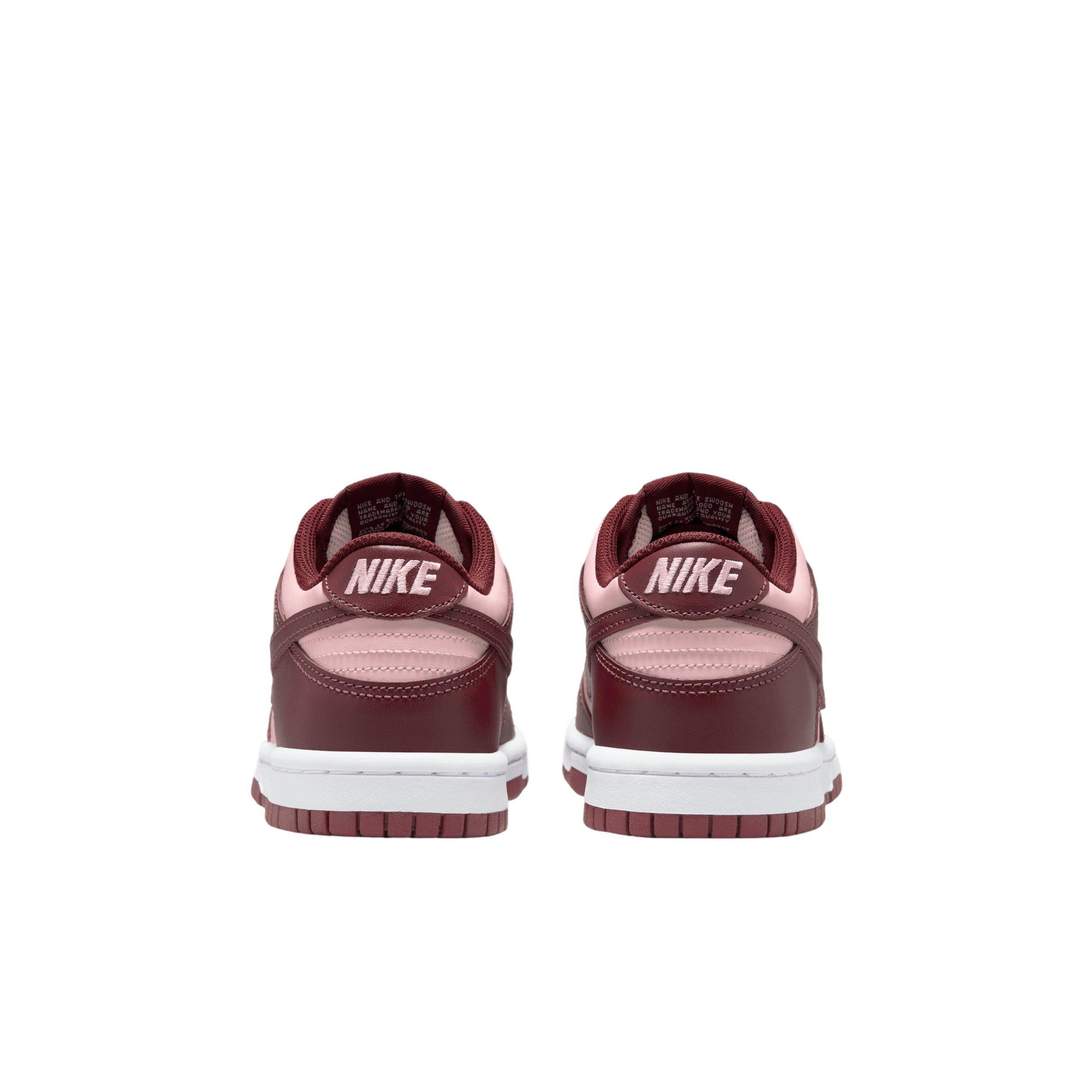 Nike Dunk Low Grade School Girls' "Dark Team Red/Echo Pink/White/Dark Team Red" Shoe