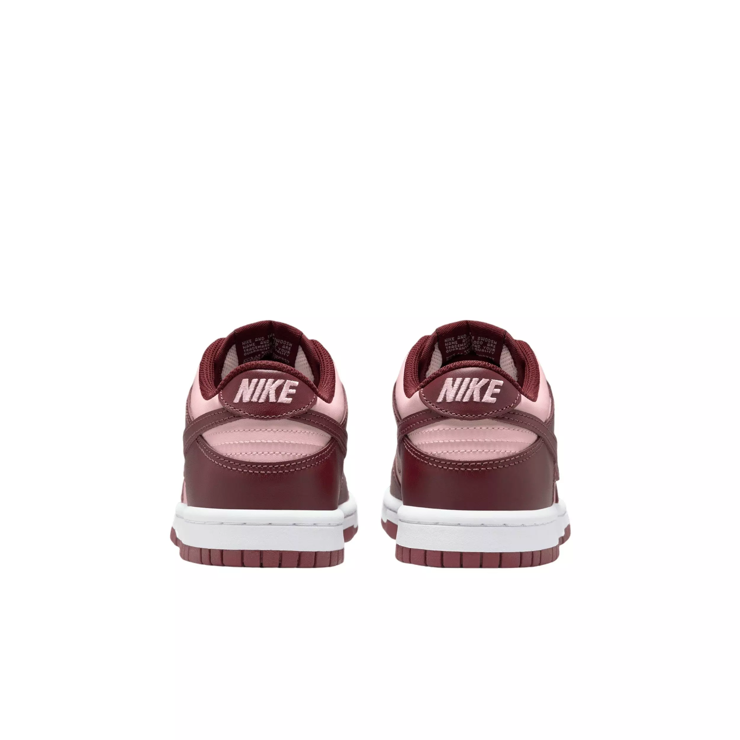 Nike Dunk Low "Dark Team Red/Echo Pink/White/Dark Team Red" Grade School Girls' Shoe - DK RED/PINK/WHITE/DK RED