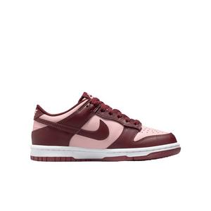 Nike Dunk Low "Dark Team Red/Echo Pink/White/Dark Team Red" Grade School Girls' Shoe