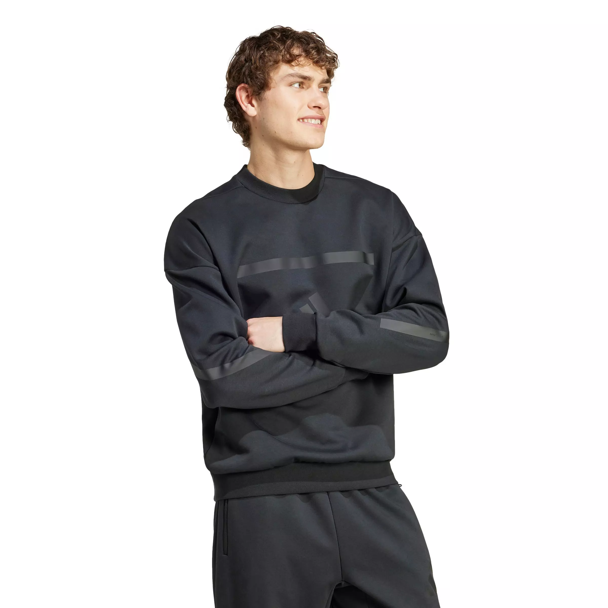 adidas Men's New Z.N.E. Sweatshirt - Black - BLACK