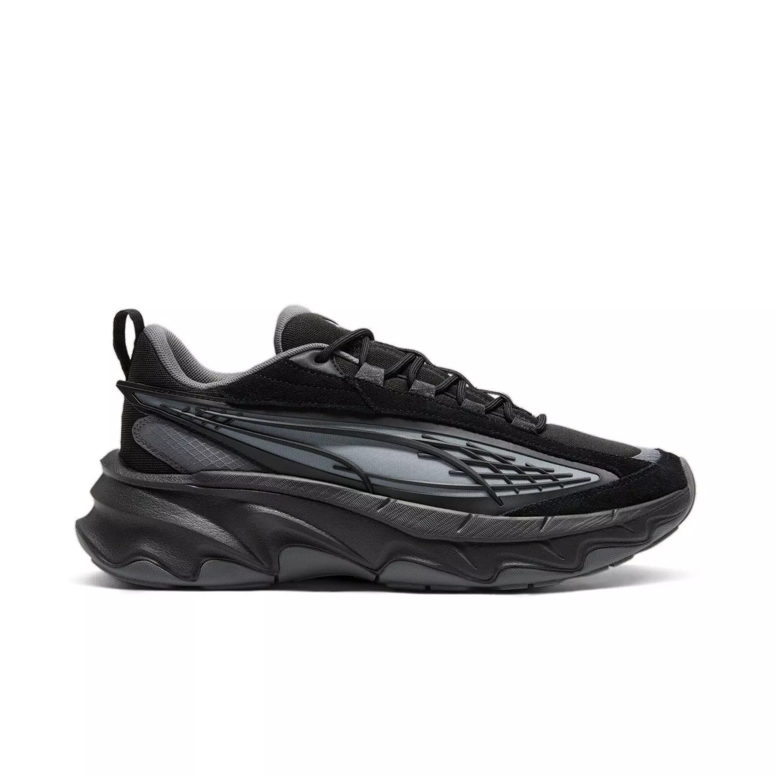 PUMA Carbon Particle "PUMA Black/Cool Light Grey/PUMA Silver" Men's Shoe - BLACK/GREY/SILVER