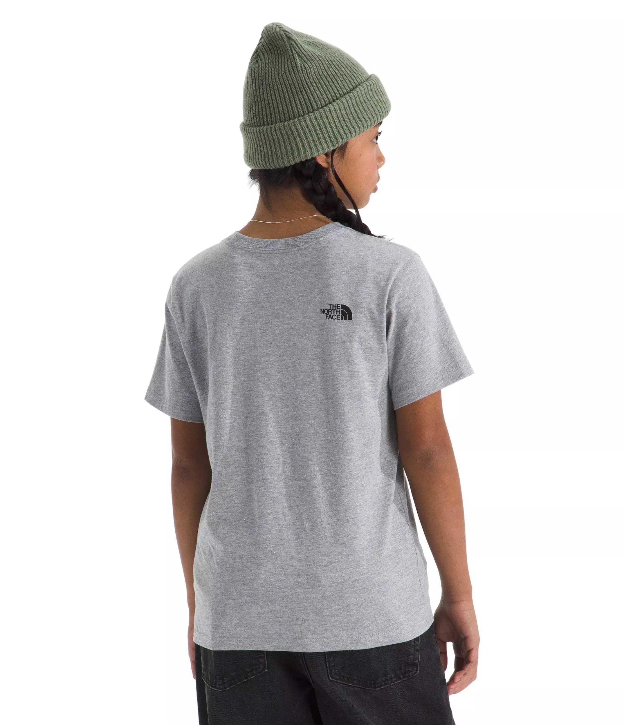 The North Face Big Kids' Evolution Half Dome Short Sleeve Tee - Grey - GREY