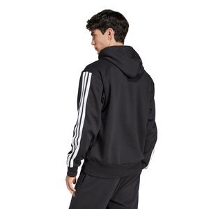 adidas Men's Essentials 3-Stripes Fleece Hoodie - Black/White