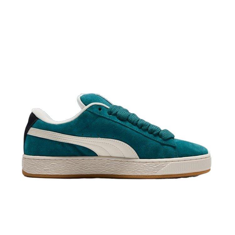 PUMA Suede XL Levels "Cold Green/Frosted Ivory/PUMA Black" Men's Shoe - GREEN/WHITE/BLACK Thumbnail View 1