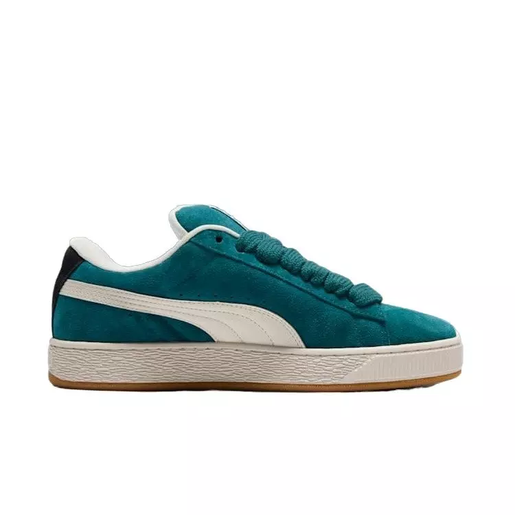 PUMA Suede XL Levels "Cold Green/Frosted Ivory/PUMA Black" Men's Shoe - GREEN/WHITE/BLACK