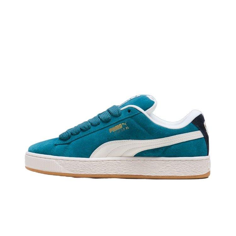 PUMA Suede XL Levels "Cold Green/Frosted Ivory/PUMA Black" Men's Shoe - GREEN/WHITE/BLACK Thumbnail View 2