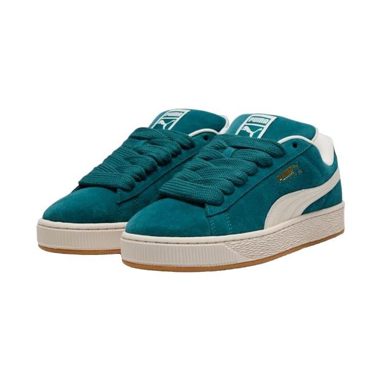 PUMA Suede XL Levels "Cold Green/Frosted Ivory/PUMA Black" Men's Shoe - GREEN/WHITE/BLACK Thumbnail View 3
