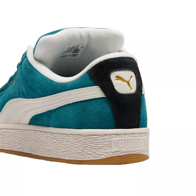 PUMA Suede XL Levels "Cold Green/Frosted Ivory/PUMA Black" Men's Shoe - GREEN/WHITE/BLACK