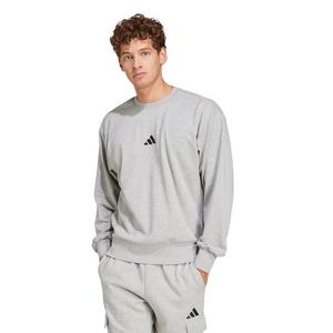 adidas Men's Essentials Feelcozy French Terry Sweatshirt - Grey/Black
