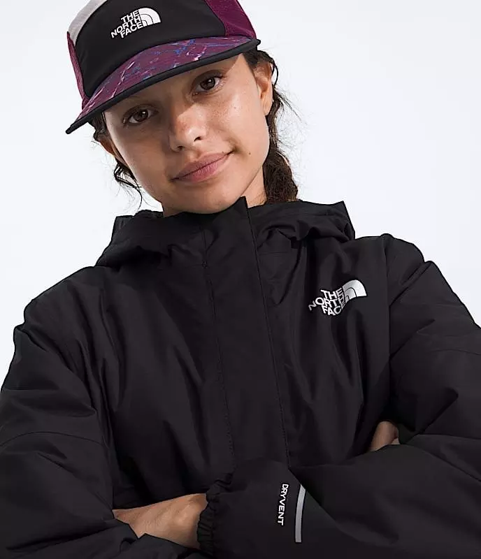 The North Face Big Girls' Warm Antora Rain Jacket - Black - BLACK