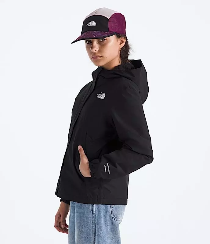 The North Face Big Girls' Warm Antora Rain Jacket - Black - BLACK