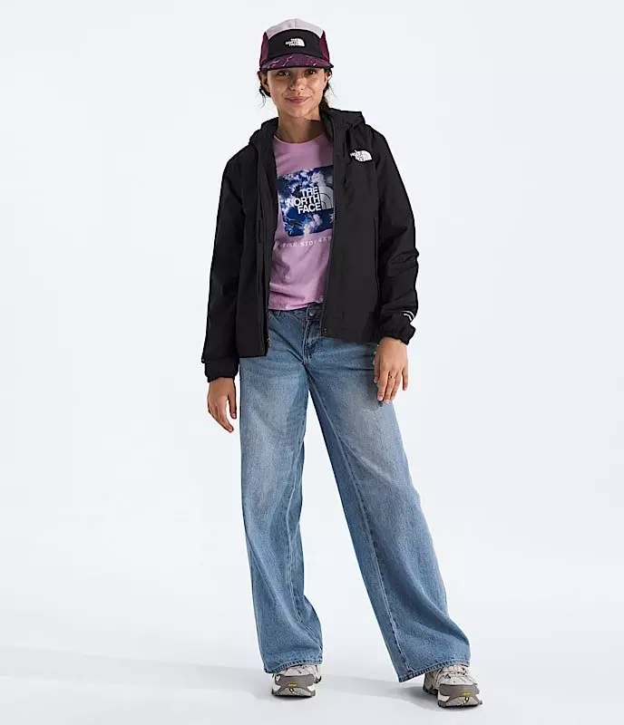 The North Face Big Girls' Warm Antora Rain Jacket - Black - BLACK