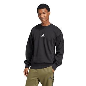 adidas Men's Essentials Feelcozy Fleece Sweatshirt - Black/White
