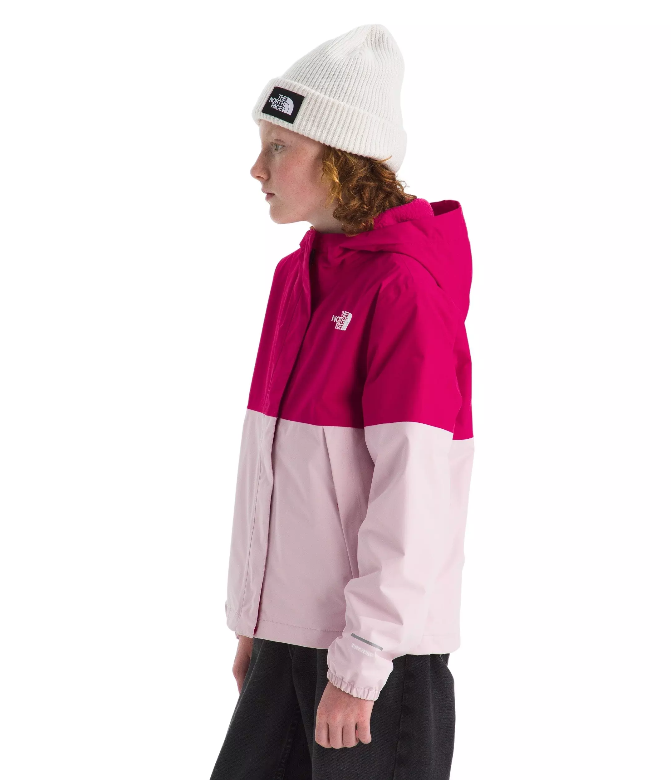 The North Face Big Girls' Warm Antora Rain Jacket - Red/Pink - RED/PINK