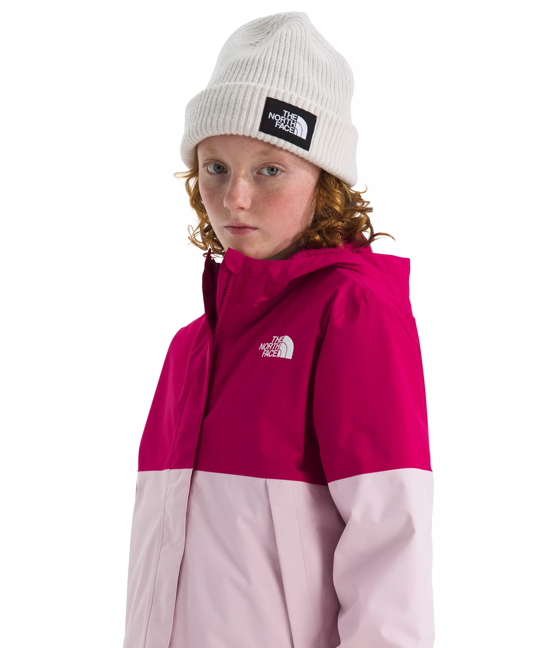 The North Face Big Girls' Warm Antora Rain Jacket - Red/Pink - RED/PINK