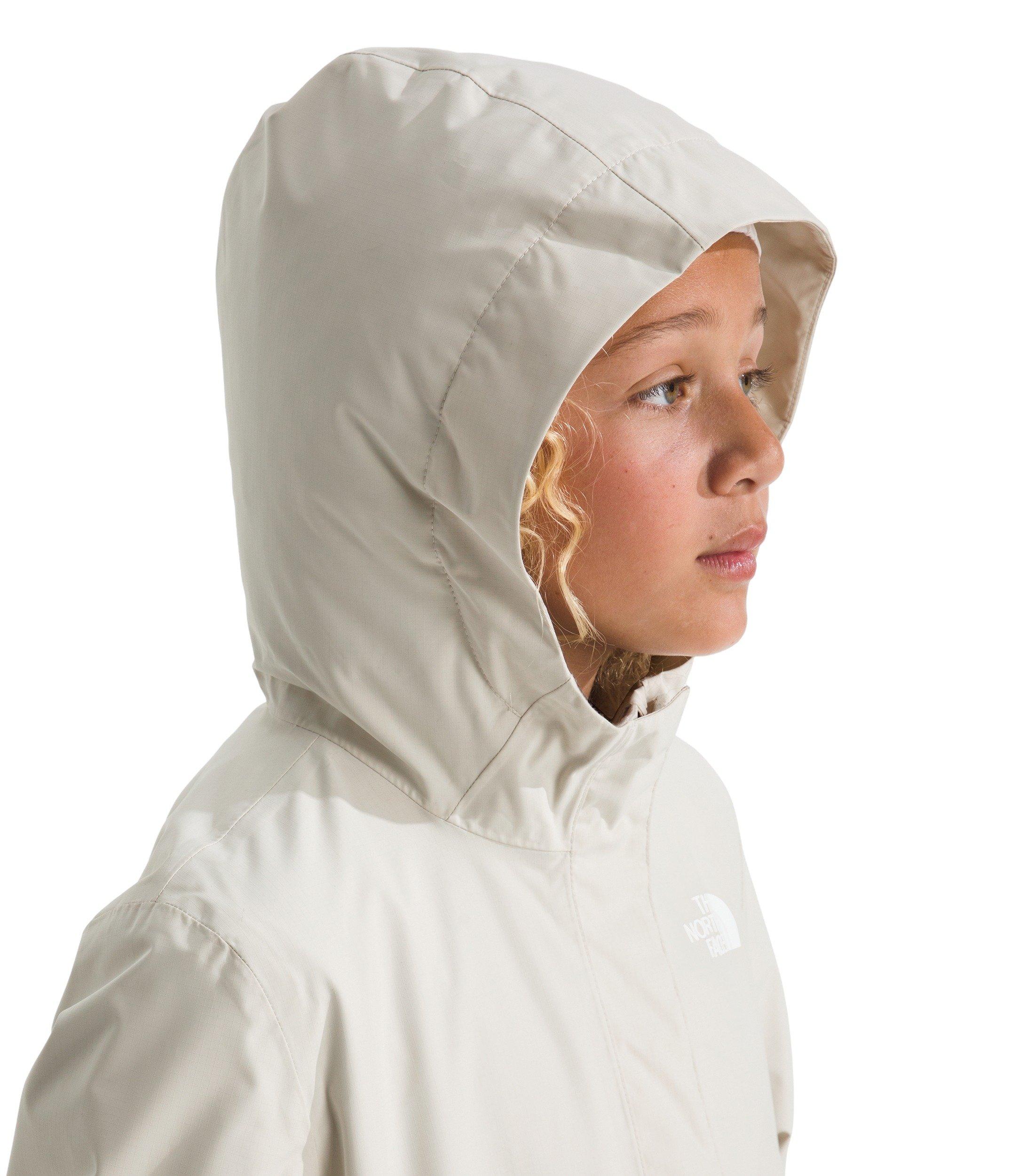 The North Face Big Girls' White Antora Rain Jacket