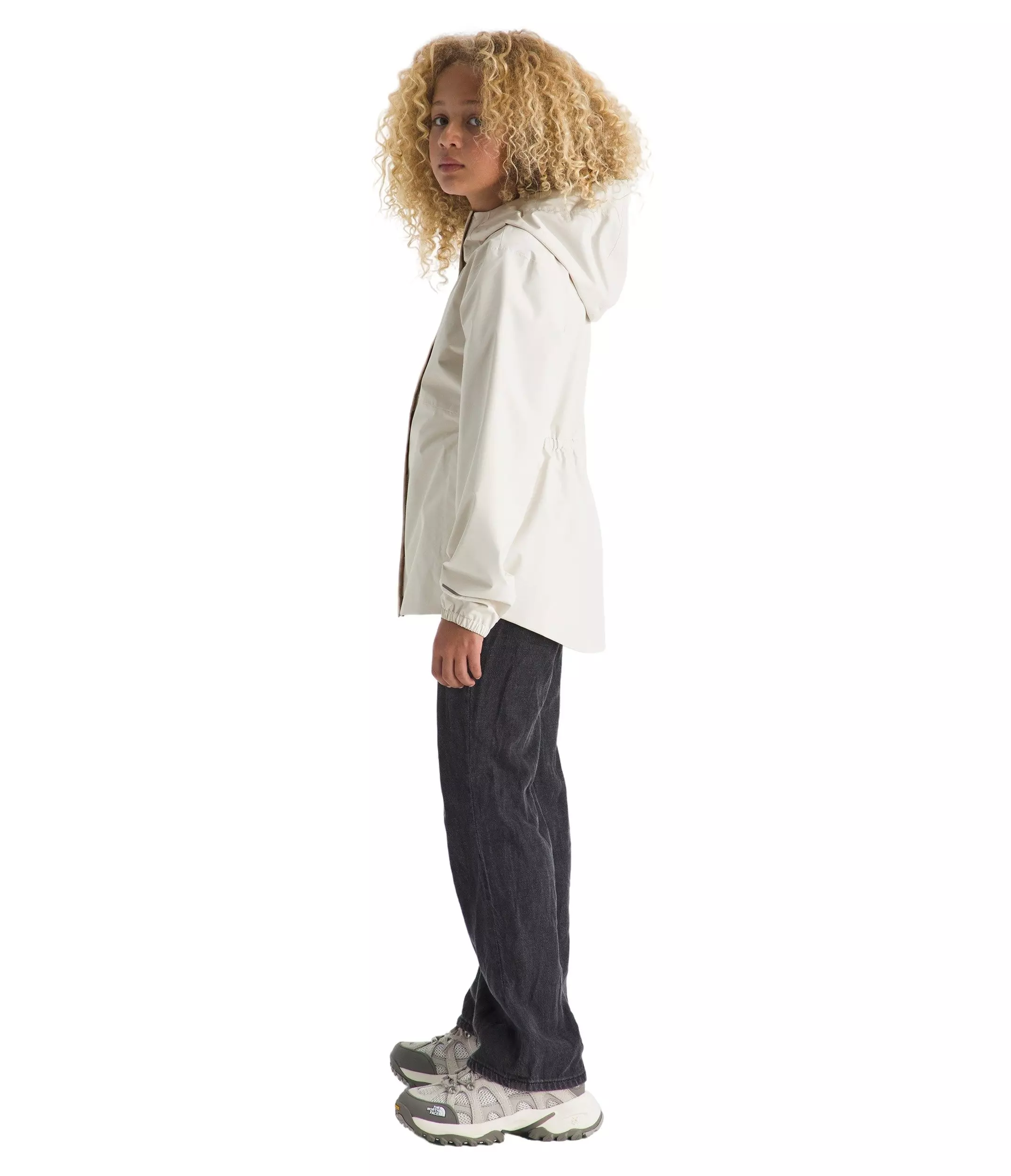 The North Face Big Girls' Antora Rain Jacket - White - WHITE