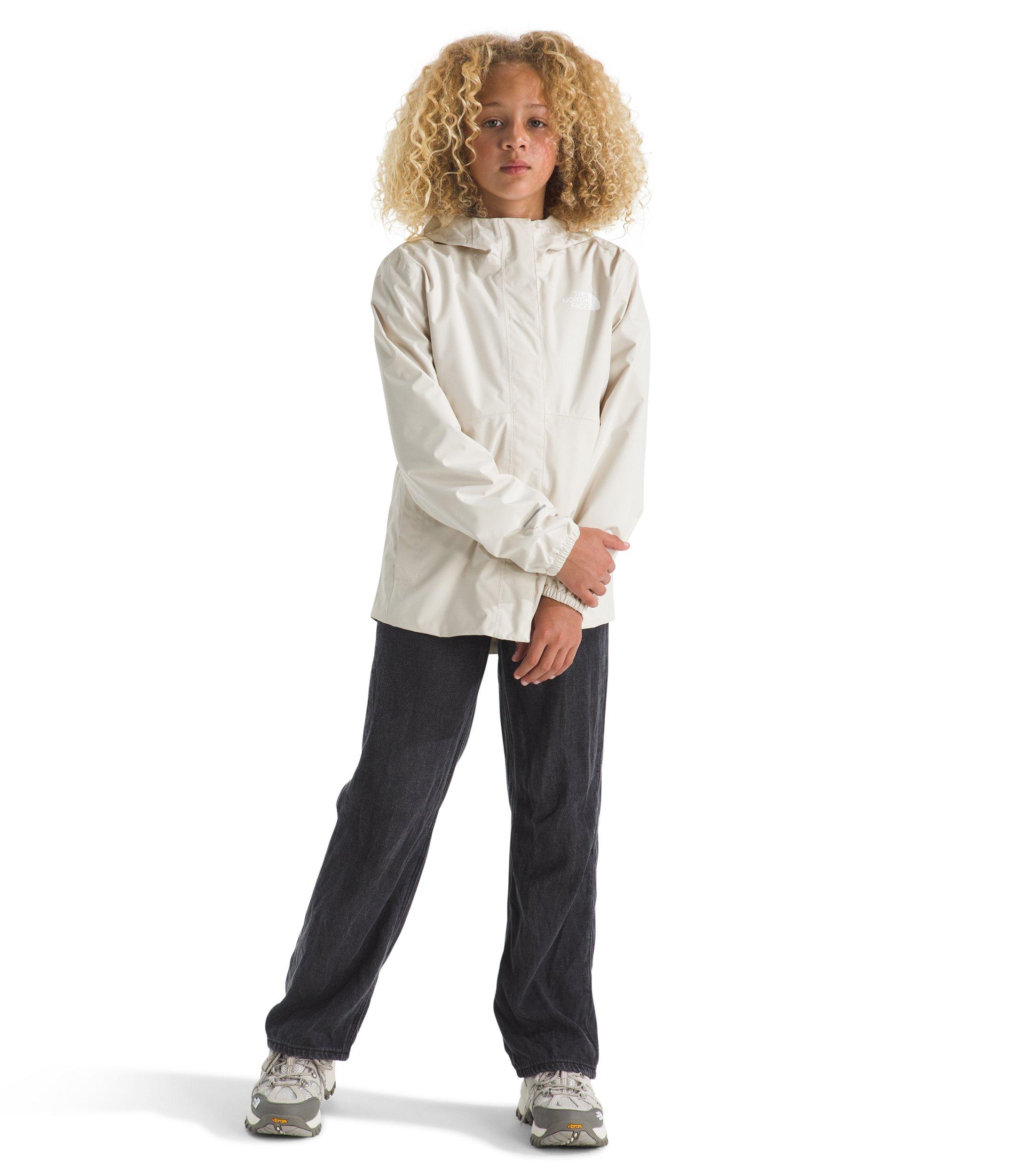 The North Face Big Girls' White Antora Rain Jacket