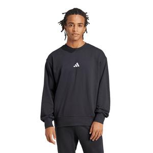 adidas Men's Essentials Feelcozy French Terry Sweatshirt - Black/White