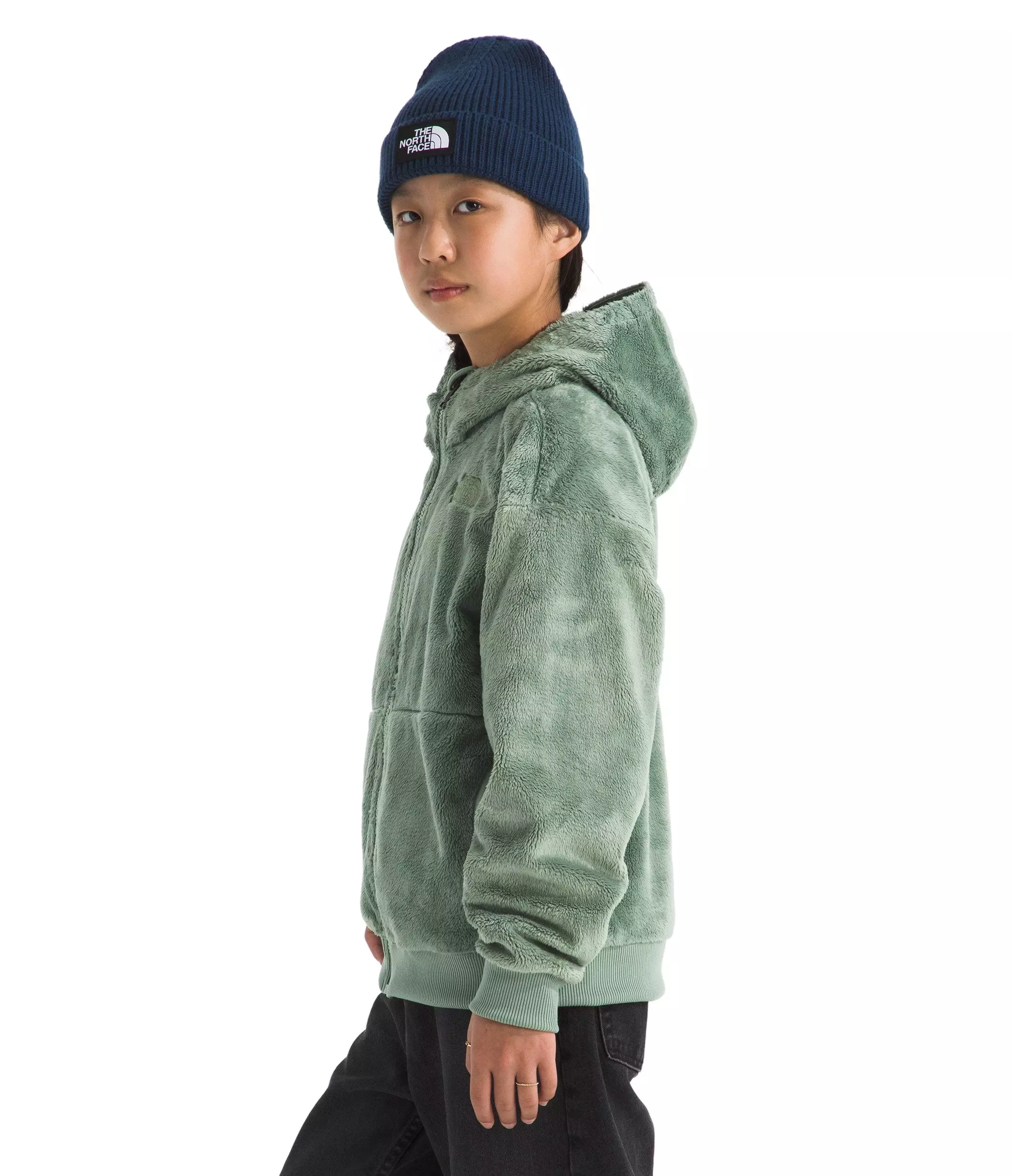 The North Face Big Girls' Osito Full-Zip Hooded Jacket - Green - GREEN