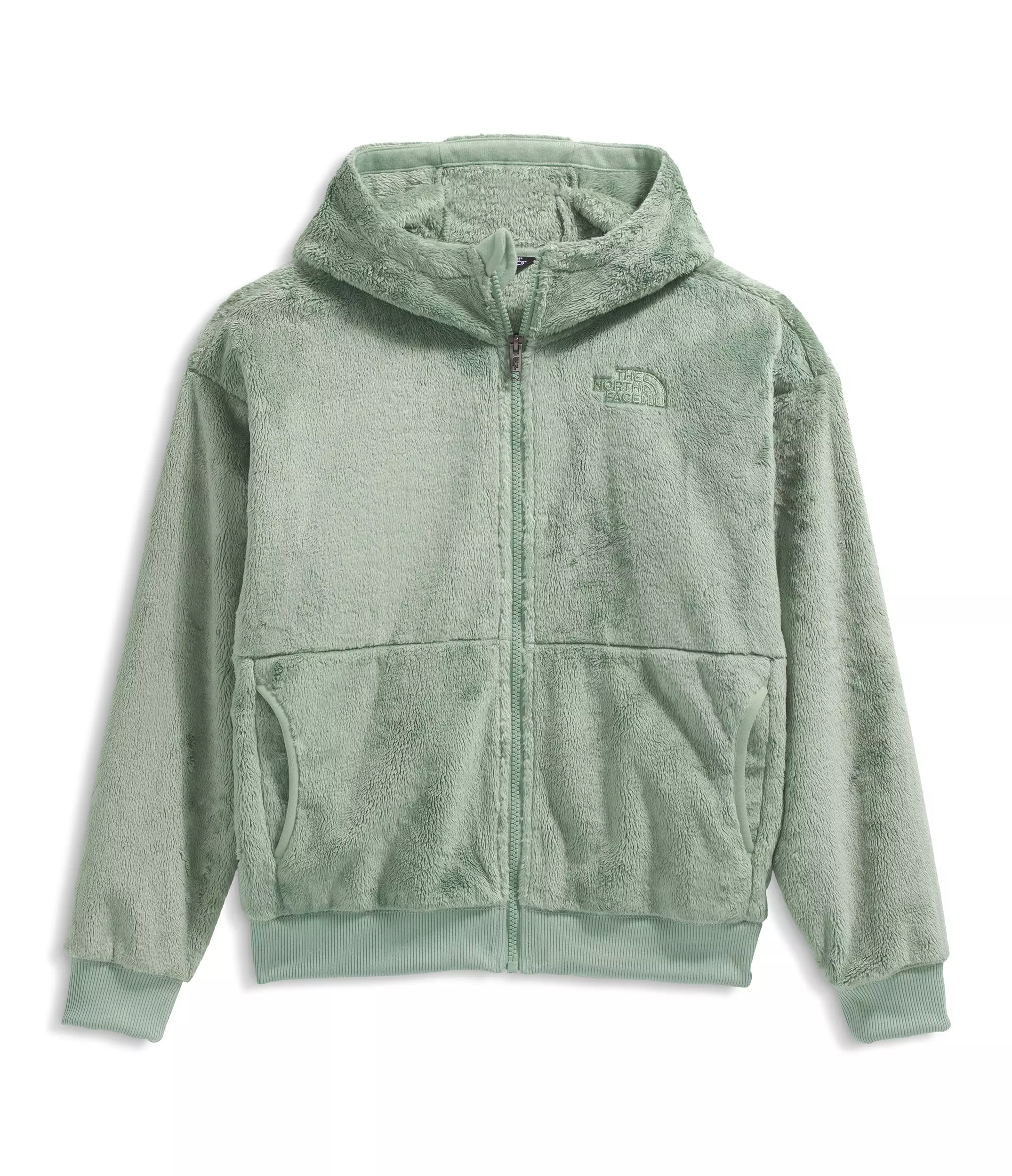 The North Face Big Girls' Osito Full-Zip Hooded Jacket - Green - GREEN