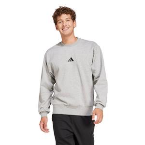 adidas Men's Essentials Feelcozy Fleece Sweatshirt - Grey/Black