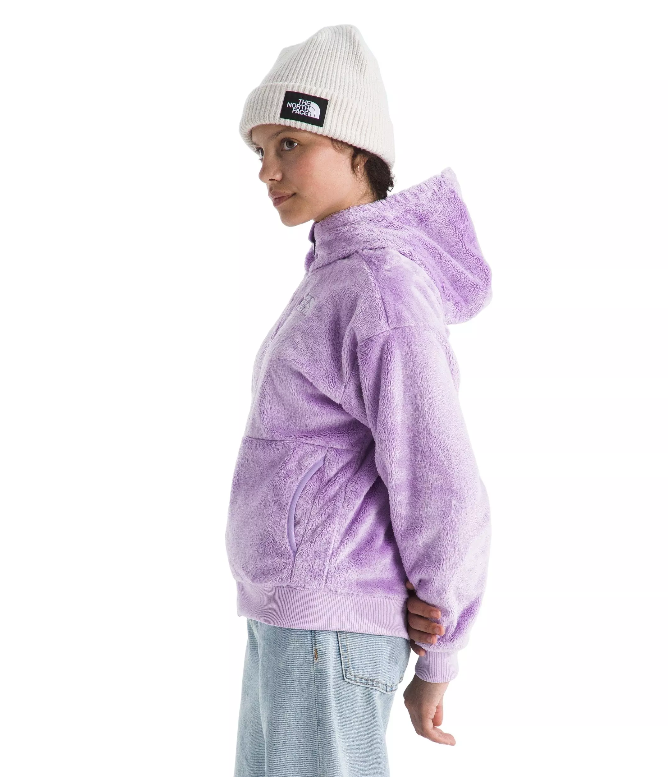 The North Face Big Girls' Osito Full-Zip Hooded Jacket - Purple - PURPLE