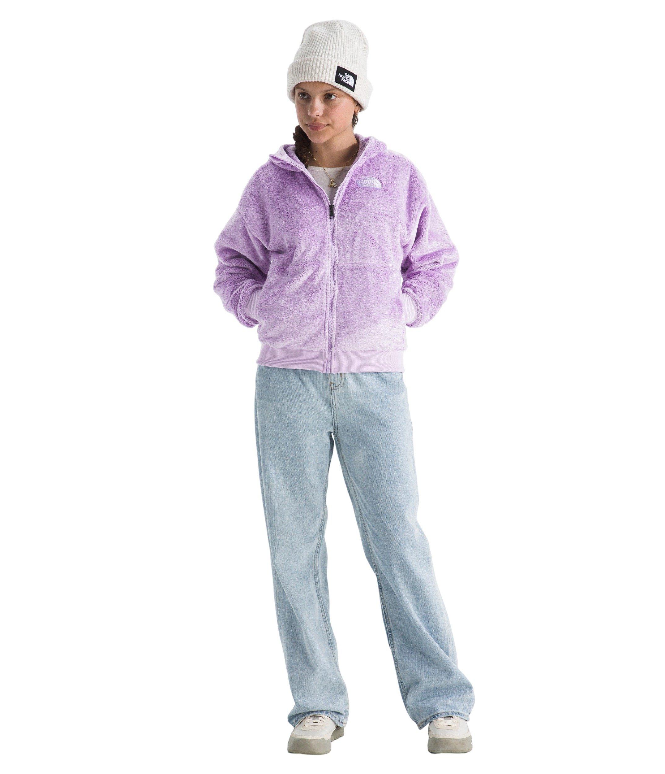 The North Face Osito Full-Zip Big Girls' Purple Hooded Jacket