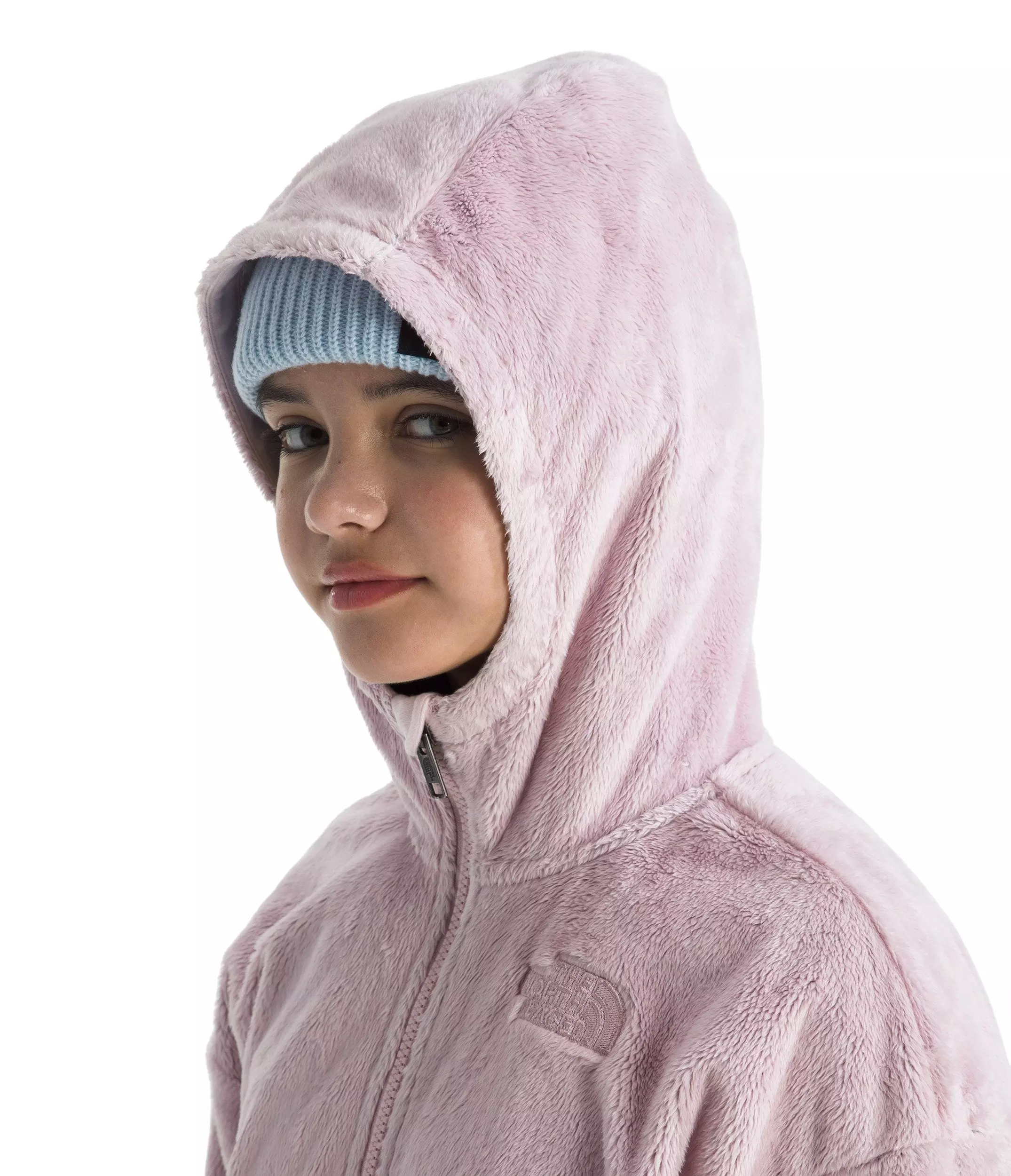 The North Face Big Girls' Osito Full-Zip Hooded Jacket - Pink - PINK