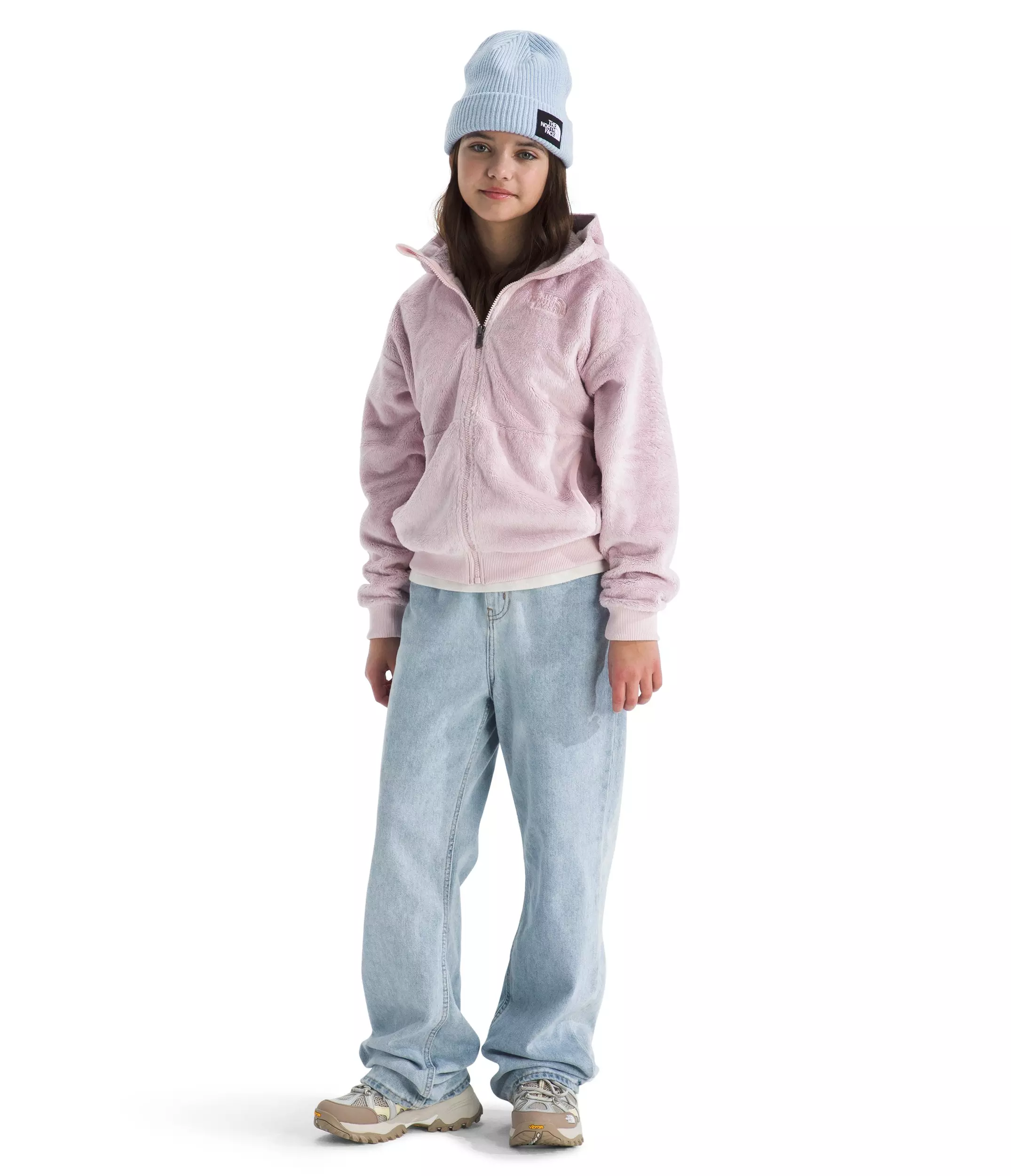 The North Face Big Girls' Osito Full-Zip Hooded Jacket - Pink - PINK