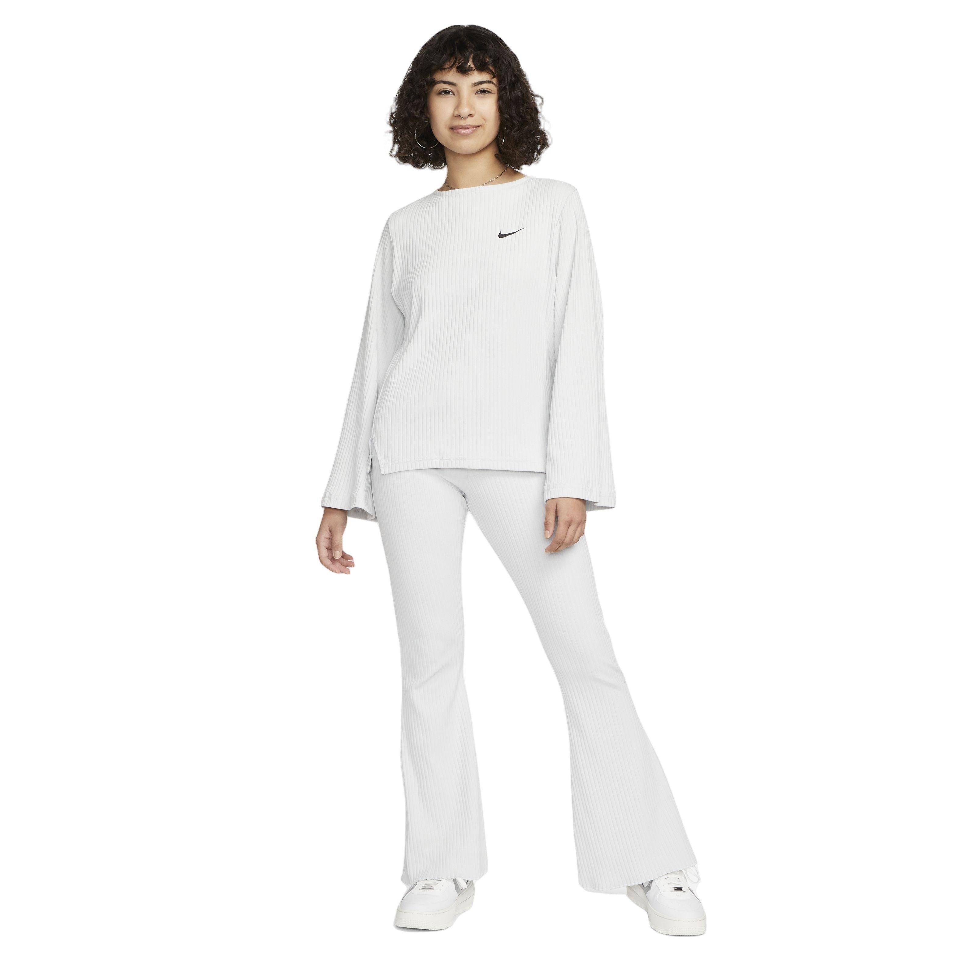 Nike Women's Sportswear High-Waisted Ribbed Jersey Pants - PHOTON DUST Thumbnail View 5