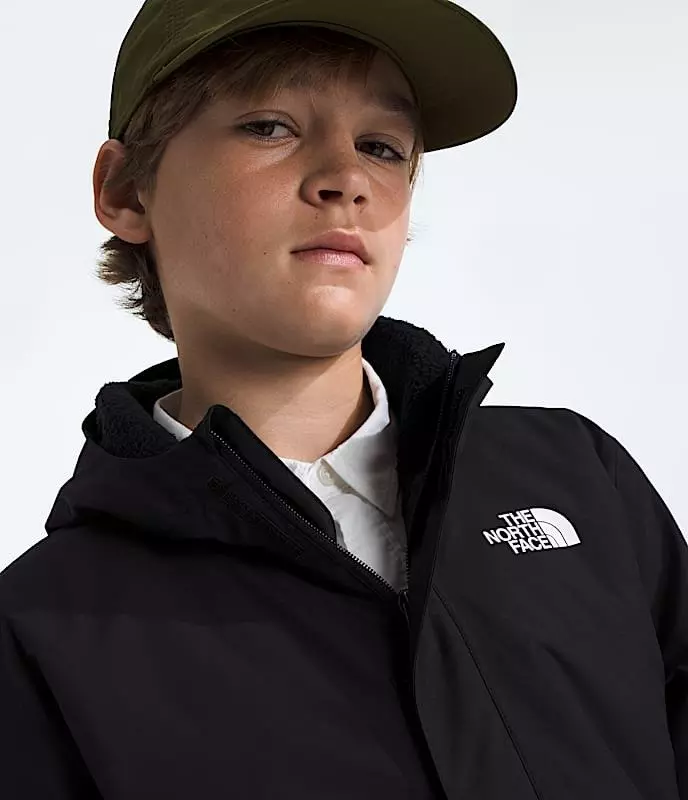 The North Face Big Boys' Warm Antora Rain Jacket - Black - BLACK