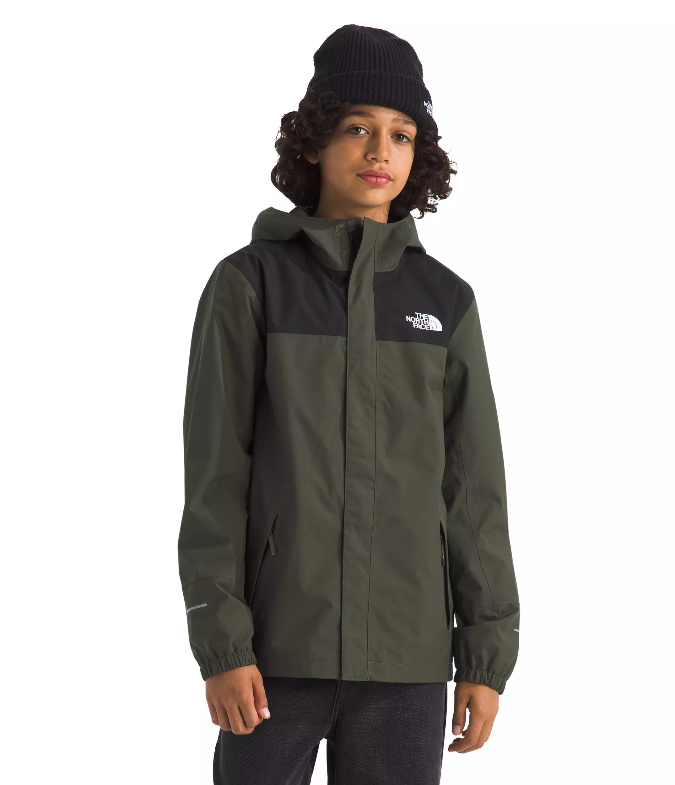 The North Face Big Kids' Antora Rain Jacket - Dark Green - DARK GREEN