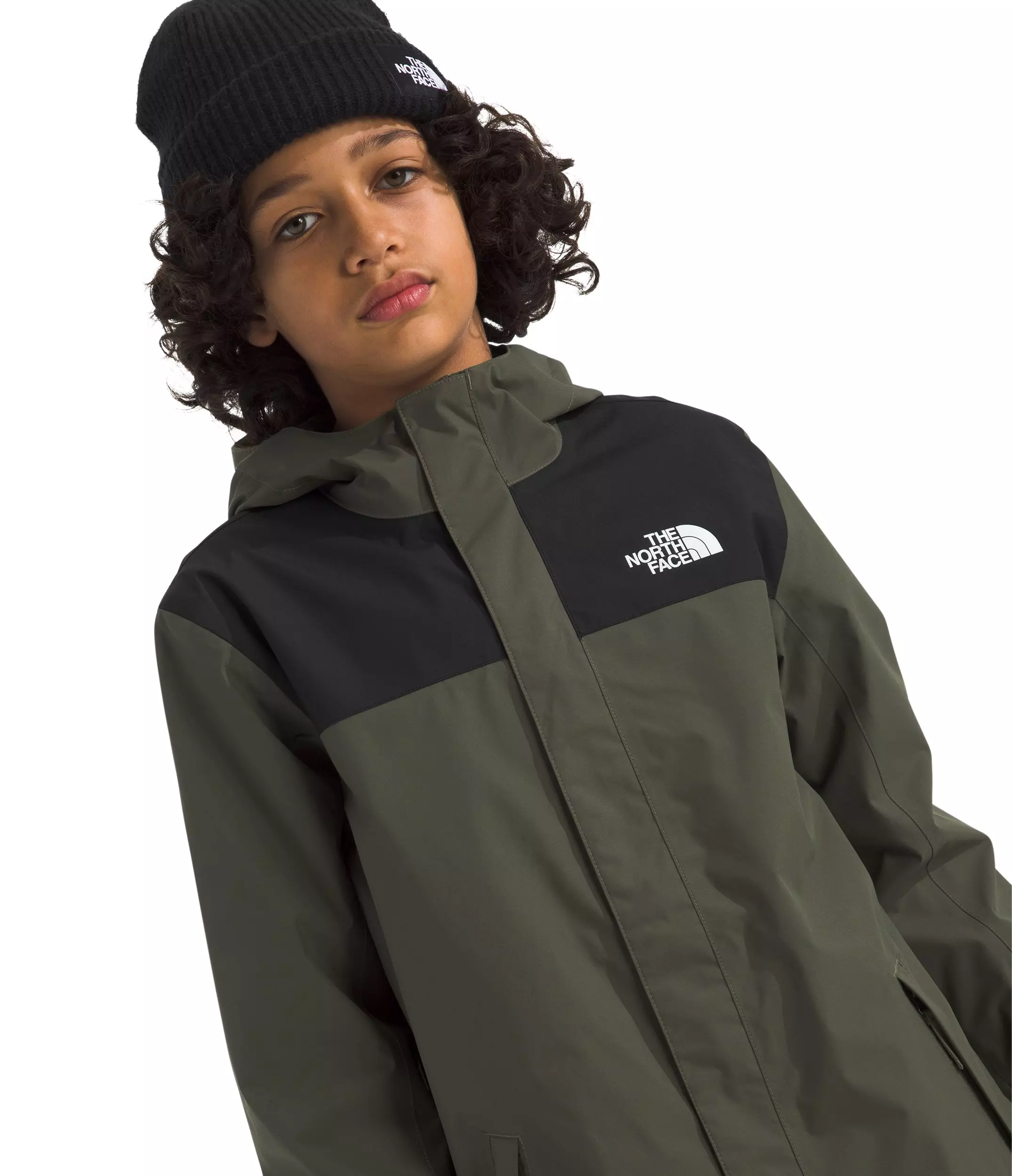 The North Face Big Kids' Antora Rain Jacket - Dark Green - DARK GREEN