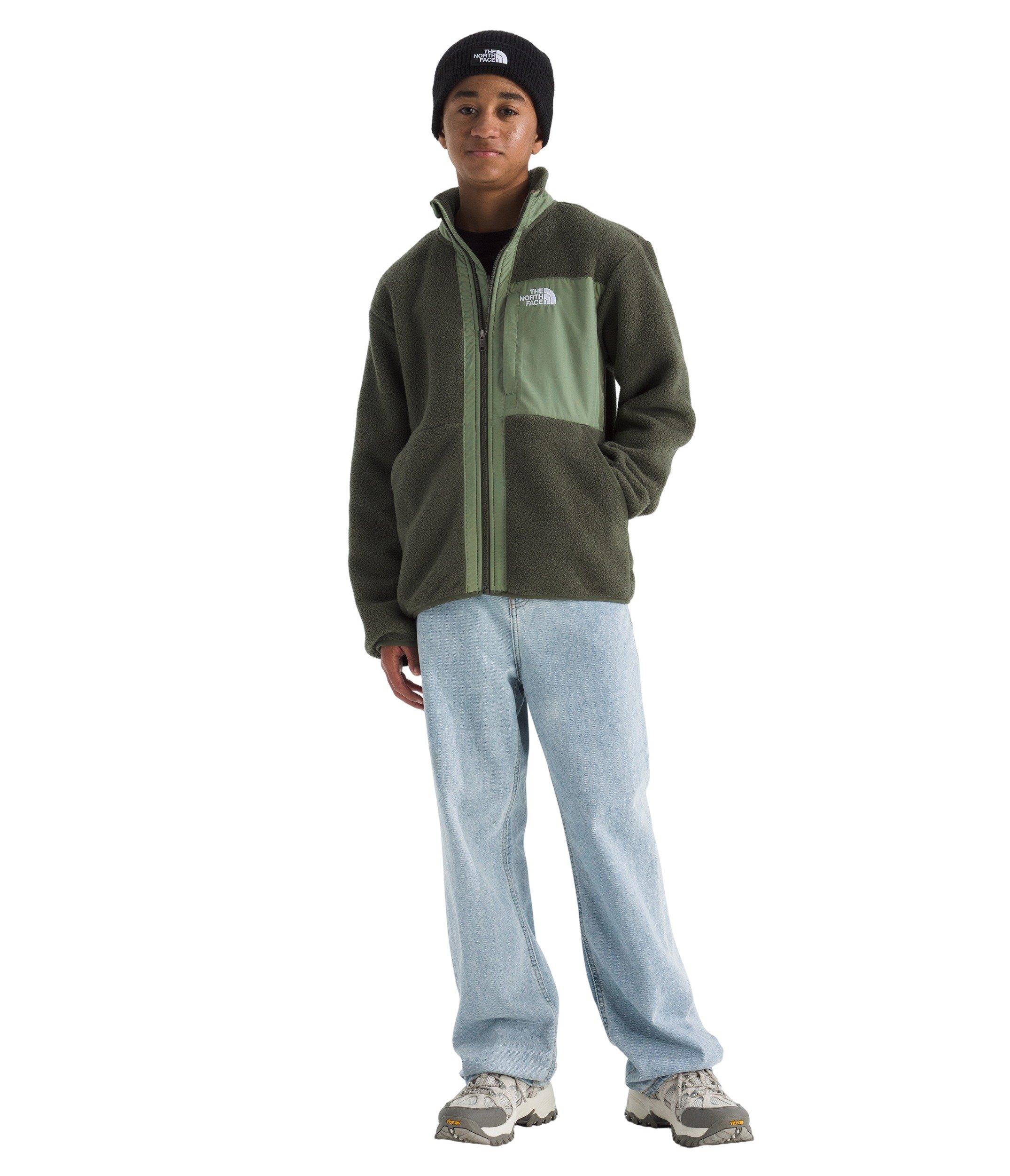 The North Face Yumiori Big Boys' Dark Green Full-Zip Jacket