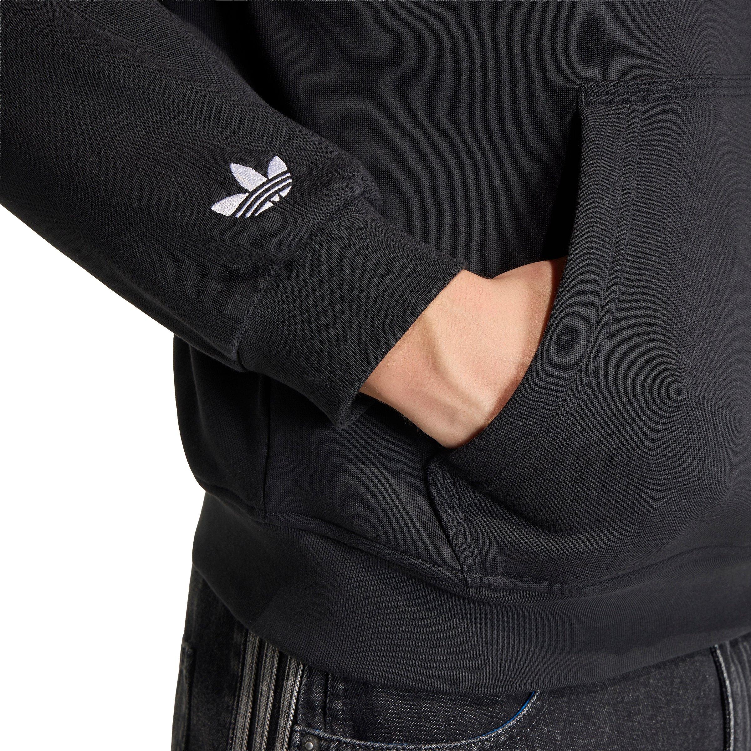 adidas Originals Men's Archive Anime Football Hoodie - Black - BLACK Thumbnail View 4