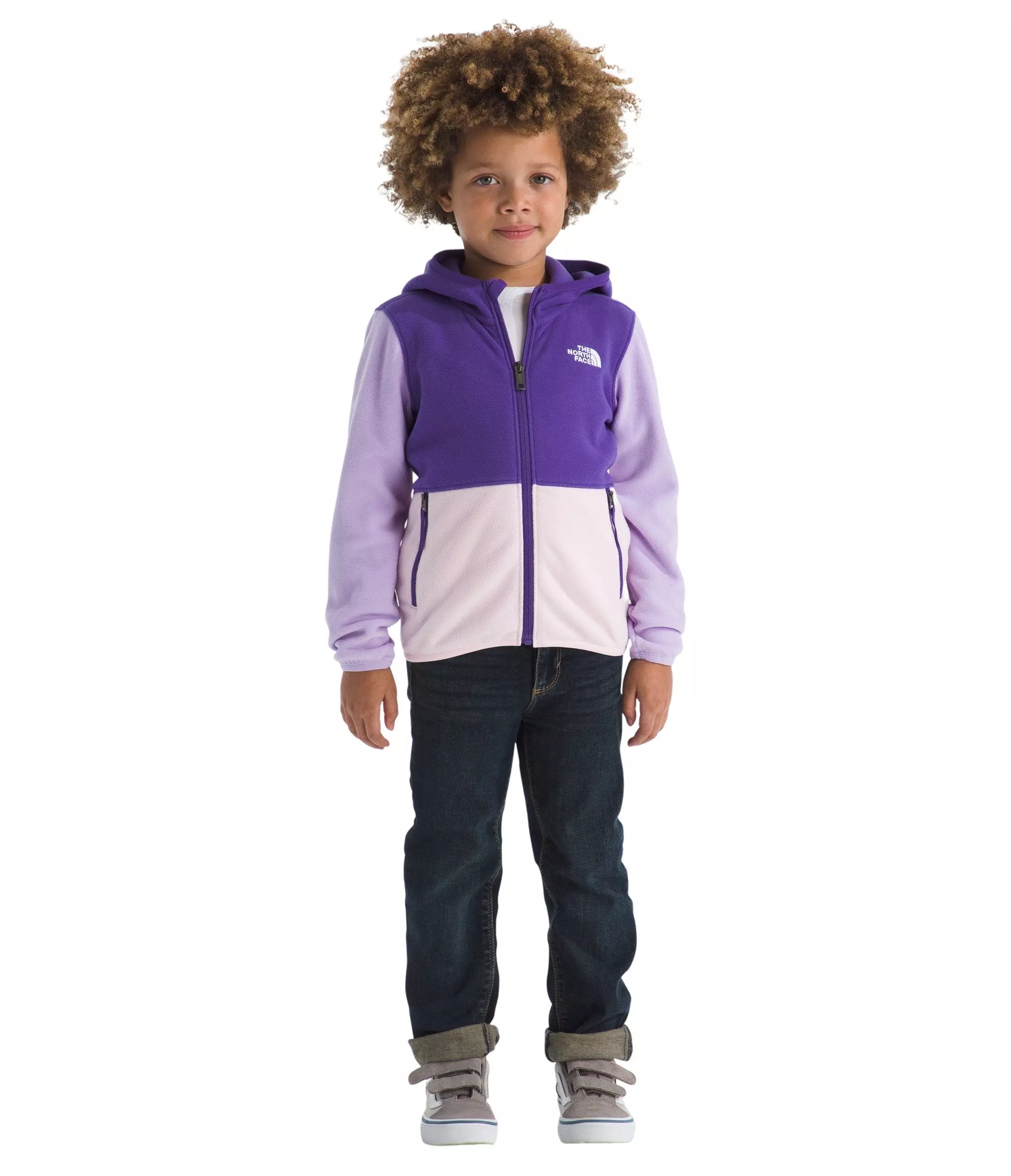 The North Face Little Kids' Glacier Full Zip Hooded Jacket - Purple - PURPLE