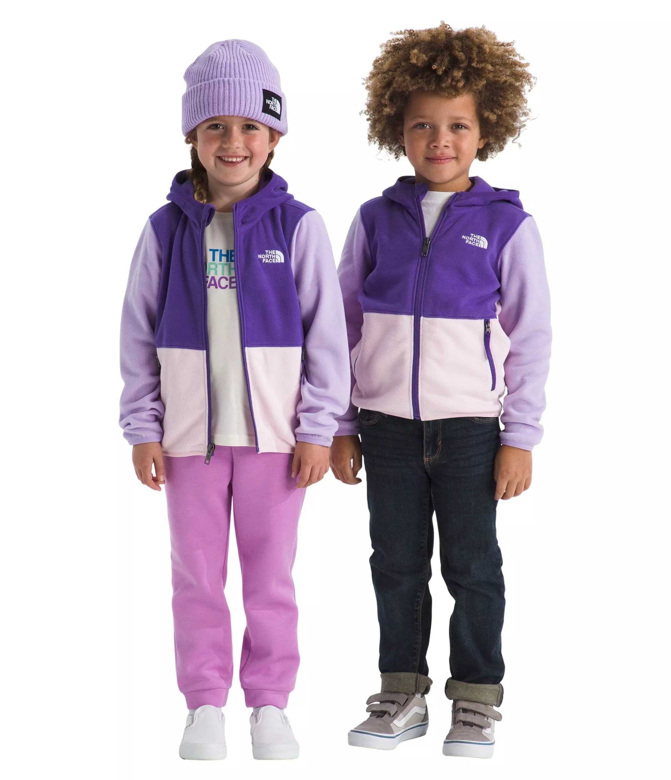 The North Face Little Kids' Glacier Full Zip Hooded Jacket - Purple - PURPLE