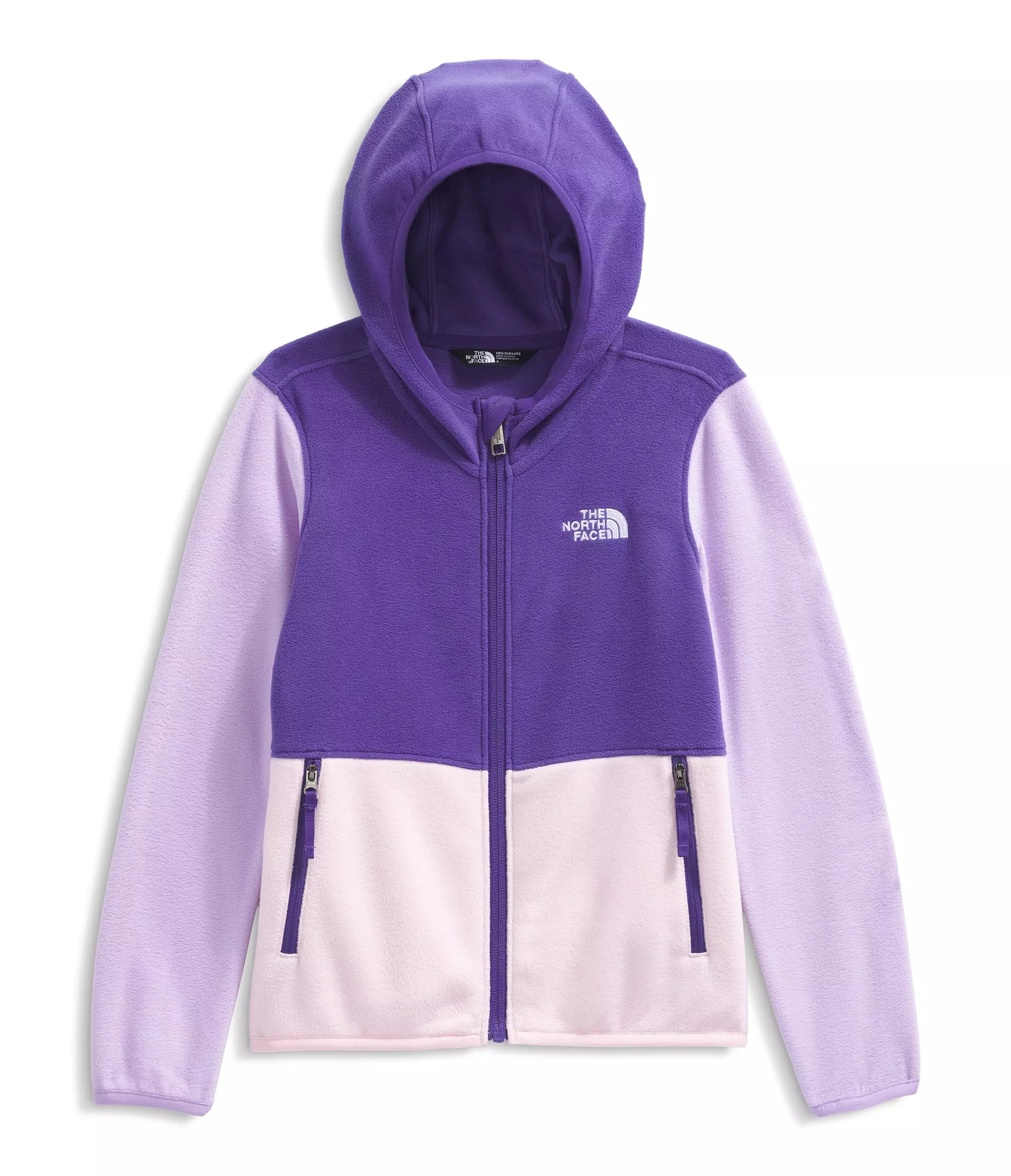 The North Face Little Kids' Glacier Full Zip Hooded Jacket - Purple - PURPLE