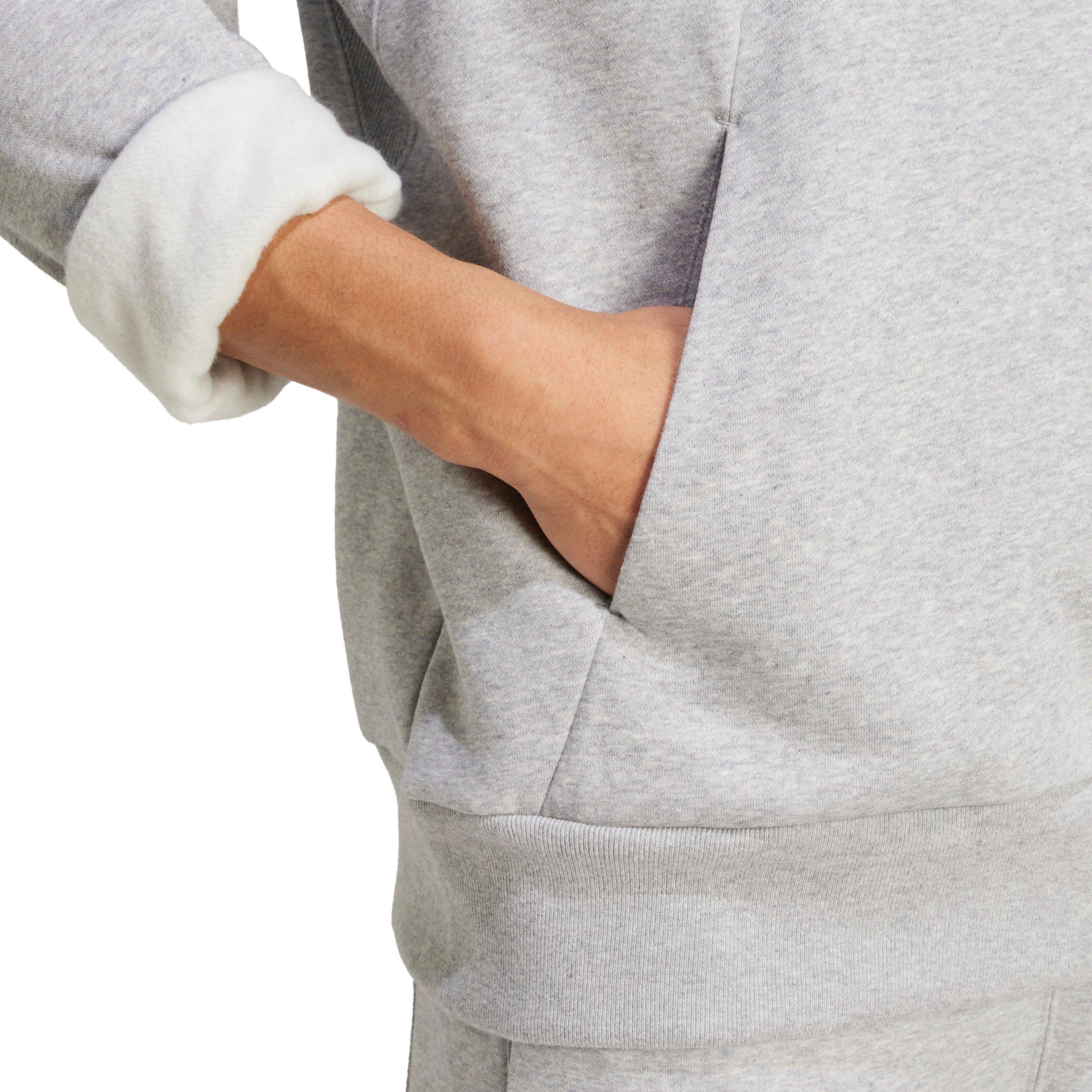 adidas Men's ALL SZN Fleece Hoodie - Grey - GREY Thumbnail View 4